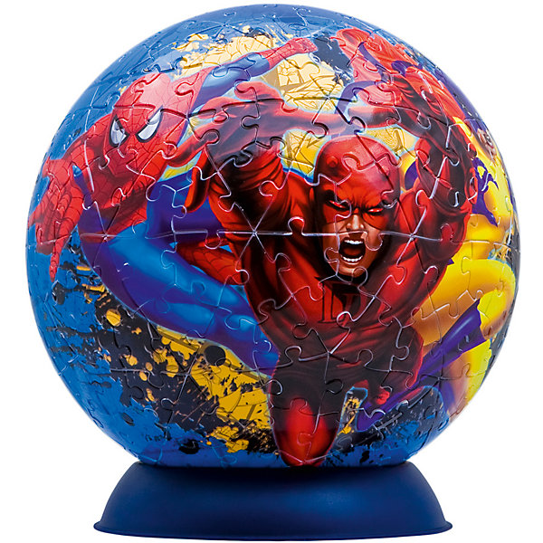 Пазл-шар Герои Marvel, 240 деталей Пазл-шар Герои Marvel, 240 деталей3D пазлы<br>Характеристики товара:<br><br>• возраст: от 6 лет;<br>• материал: пластик;<br>• в комплекте: 240 элементов, подставка;<br>• диаметр шара: 15 см;<br>• размер упаковки: 23х21,5х5 см;<br>• вес упаковки: 370 гр.;<br>• страна производитель: Россия.<br><br>Пазл-шар «Герои Marvel» Step Puzzle — оригинальный пазл, элементы которого имеют изогнутую форму и собираются вместе, образуя шар. Собрав его, получается объемная фигура с изображениями известных супергероев комиксов.<br><br>В процессе сборки пазла развиваются мелкая моторика рук, усидчивость, внимательность, логическое мышление. Все детали выполнены из качественного прочного пластика и надежно скрепляются между собой.<br><br>Пазл-шар «Герои Marvel» Step Puzzle можно приобрести в нашем интернет-магазине.<br><br>Ширина мм: 230<br>Глубина мм: 215<br>Высота мм: 50<br>Вес г: 370<br>Возраст от месяцев: 72<br>Возраст до месяцев: 2147483647<br>Пол: Мужской<br>Возраст: Детский<br>Количество деталей: 240<br>SKU: 5346221