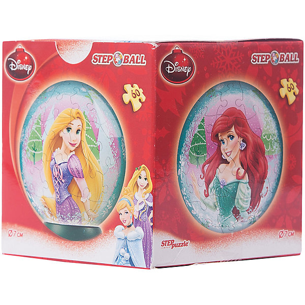 Пазл-шар Новогодняя коллекция, 60 деталей, Disney Пазл-шар Новогодняя коллекция, 60 деталей, Disney3D пазлы<br>Характеристики товара:<br><br>• возраст: от 3 лет;<br>• материал: пластик;<br>• в комплекте: 60 элементов, подставка, веревочка;<br>• диаметр шара: 7 см;<br>• размер упаковки: 8х8х8 см;<br>• вес упаковки: 78 гр.;<br>• страна производитель: Россия;<br>• товар представлен в ассортименте.<br><br>Пазл-шар «Новогодняя коллекция» Step Puzzle — оригинальный пазл, элементы которого имеют изогнутую форму и собираются вместе, образуя шар. Веревочка позволит украсить готовым шариком новогоднюю елку.<br><br>В процессе сборки пазла развиваются мелкая моторика рук, усидчивость, внимательность, логическое мышление. Все детали выполнены из качественного прочного пластика и надежно скрепляются между собой.<br><br>Пазл-шар «Новогодняя коллекция» Step Puzzle можно приобрести в нашем интернет-магазине.<br><br>Ширина мм: 80<br>Глубина мм: 80<br>Высота мм: 80<br>Вес г: 78<br>Возраст от месяцев: 36<br>Возраст до месяцев: 2147483647<br>Пол: Унисекс<br>Возраст: Детский<br>SKU: 5346236