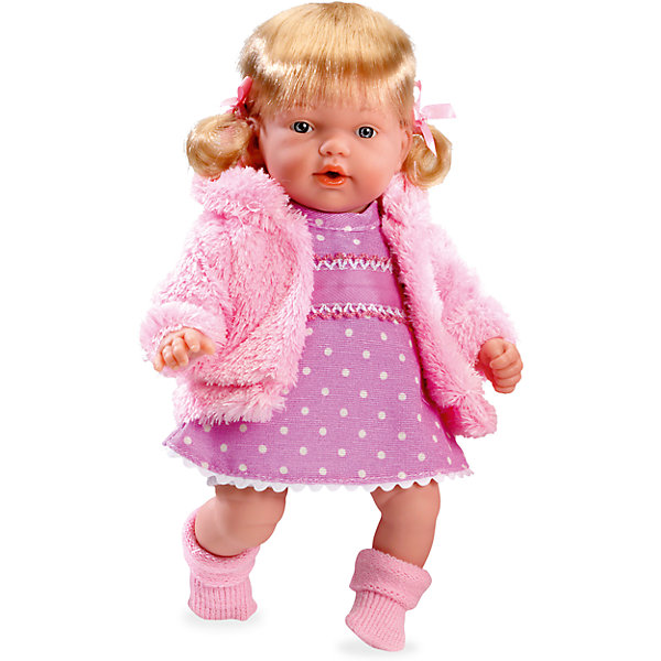 Кукла Elegance, в вязаной курточке, розовом платье, 28 см, смеется, Arias