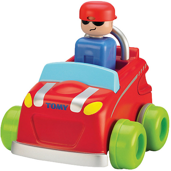 Машинка Нажимай и гоняй, TOMY Машинка Нажимай и гоняй, TOMYИгрушечные машинки-каталки<br>Машинка Нажимай и гоняй, TOMY (Томи).<br><br>Характеристика:<br><br>• Материал: пластик, металл. <br>• Размер упаковки: 13х16х13 см. <br>• Размер: 14 см.<br>• Подвижные колеса. <br>• Если нажать на голову водителя, машина поедет вперед. <br>• Яркий привлекательный дизайн. <br>• Не имеет острых углов. <br>• Развивает моторику, цветовосприятие. <br><br>Яркая машинка обязательно привлечет внимание малышей и сделает игры крохи еще интереснее и веселее. Стоит только нажать на шлем водителя, как автомобильчик быстро поедет вперед. Игрушка выполнена из высококачественных нетоксичных материалов, не имеет острых углов, абсолютно безопасна для детей. <br><br>Машинку Нажимай и гоняй, TOMY (Томи), можно купить в нашем интернет-магазине.<br><br>Ширина мм: 120<br>Глубина мм: 210<br>Высота мм: 170<br>Вес г: 80<br>Возраст от месяцев: 12<br>Возраст до месяцев: 60<br>Пол: Мужской<br>Возраст: Детский<br>SKU: 5361382