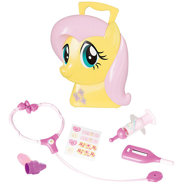 Набор доктора My Little Pony, HTI Набор доктора My Little Pony, HTIНаборы доктора и ветеринара<br>Набор доктора My Little Pony (Май литл Пони), HTI.<br><br>Характеристика: <br><br>• Материал: пластик. <br>• Размер: 20х30х8,5 см. <br>• Комплектация: стетоскоп, градусник, молоточек, шприц, лейкопластырь.<br>• Яркий привлекательный дизайн. <br>• Чемоданчик в виде головы Флаттершай. <br><br>С этим набором девочка сможет почувствовать себя настоящим врачом. Чемоданчик, выполненный в виде головы Флаттершай, приведет в восторг всех поклонниц My Little Pony (Моя маленькая Пони). В комплекте: стетоскоп, градусник, молоточек, шприц, лейкопластырь. Все детали набора изготовлены из высококачественного нетоксичного пластика, отлично детализированы и реалистично раскрашены. <br><br>Набор доктора My Little Pony (Май литл Пони), HTI, можно купить в нашем интернет-магазине.<br><br>Ширина мм: 300<br>Глубина мм: 200<br>Высота мм: 82<br>Вес г: 452<br>Возраст от месяцев: 36<br>Возраст до месяцев: 168<br>Пол: Женский<br>Возраст: Детский<br>SKU: 5366513