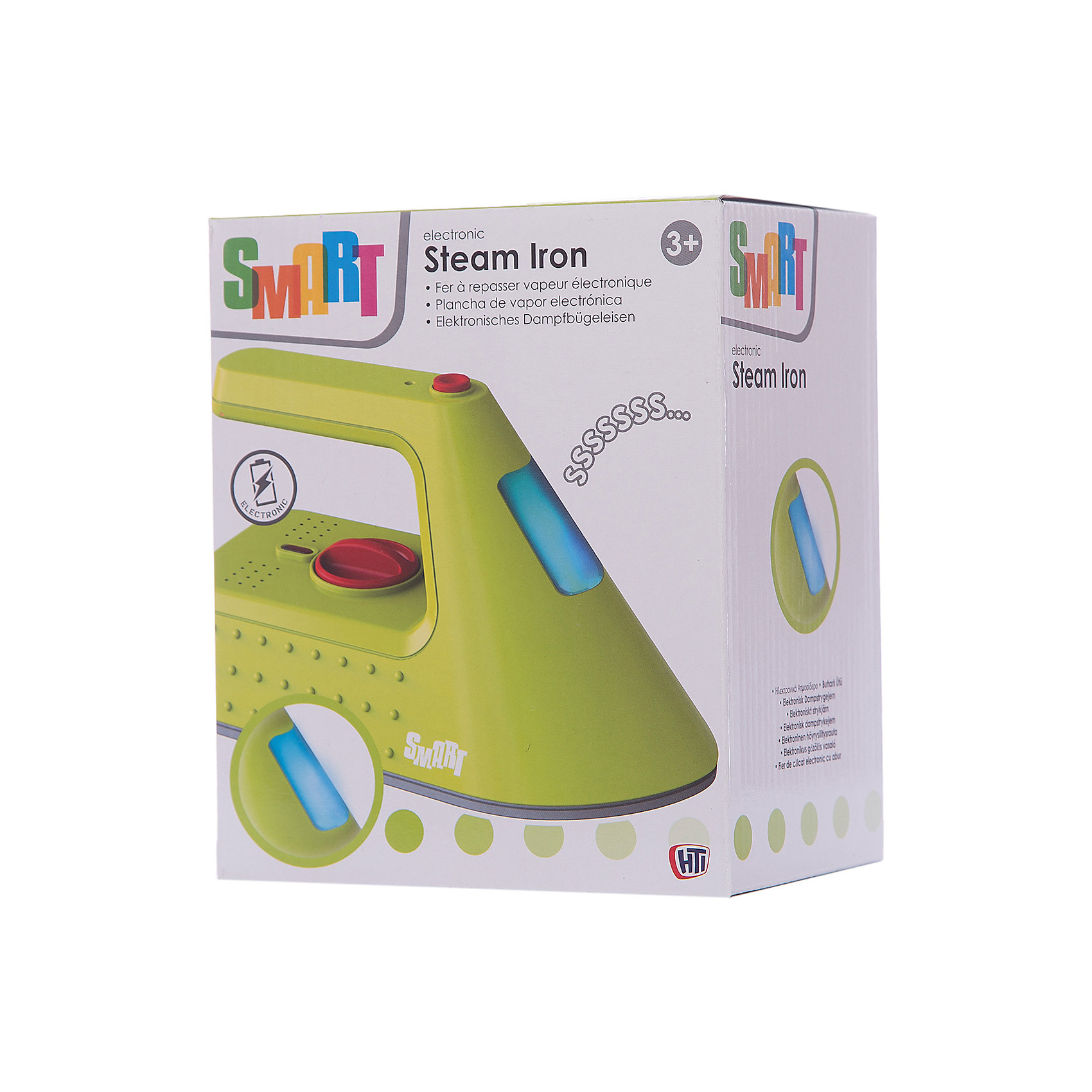 Утюжок Smart, HTI Утюжок Smart, HTIИгрушечная бытовая техника<br>Утюжок Smart, HTI. <br><br>Характеристика: <br><br>• Материал: пластик. <br>• Размер тостера: 15,5х18,4х10,7 см.<br>• Яркий привлекательный дизайн. <br>• Элемент питания: 3 ААА батарейки (не входят в комплект). <br>• Световые и звуковые эффекты. <br><br>Яркий утюжок Smart обязательно понравится юной хозяйке! С ним сюжетно-ролевые игры девочки станут еще интереснее и увлекательнее. Игрушка отлично детализирована, имеет световые и звуковые эффекты: после включения загорается лампочка на корпусе и слышен звук, имитирующий звук пара. Утюг выполнен из высококачественных прочных материалов безопасных для детей. <br><br>Утюжок Smart, HTIможно купить в нашем , интернет-магазине.<br><br>Ширина мм: 183<br>Глубина мм: 155<br>Высота мм: 105<br>Вес г: 250<br>Возраст от месяцев: 36<br>Возраст до месяцев: 168<br>Пол: Женский<br>Возраст: Детский<br>SKU: 5366531