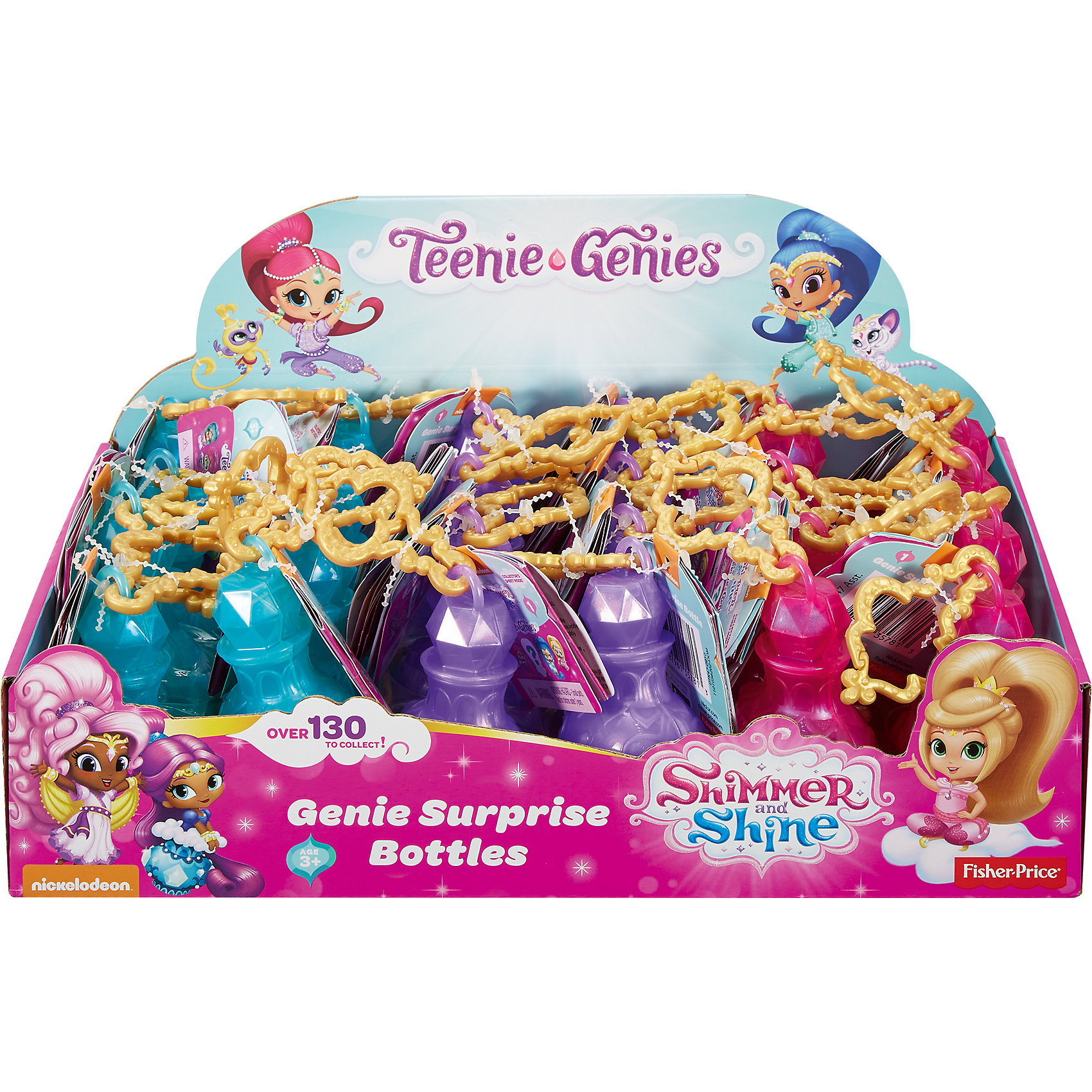 Волшебный джинник, Shimmer&Shine, в ассортименте Волшебный джинник, Shimmer&Shine, в ассортиментеКоллекционные и игровые фигурки<br>Волшебный джинник, Shimmer&Shine (Шиммер и Шайн), в ассортименте. <br><br>Характеристика:<br><br>• Материал: пластик. <br>• Размер упаковки: 6x4x9 см. <br>• Комплектация: джинн, бутылочка. <br>• Оригинальный дизайн. <br>• Бутылочка легко открывается благодаря удобной прочной застежке. <br>• Ищите оригинальных летающих джиннов (выглядят так, будто летят по воздуху). <br><br>ВНИМАНИЕ! Данный артикул представлен в разных вариантах исполнения. К сожалению, заранее выбрать определенный вариант невозможно. При заказе нескольких игрушек возможно получение одинаковых.<br><br>Свой собственный маленький джинн теперь всегда рядом! Оригинальная бутылочка в удобной застежкой таит в себе секрет - в ней живет маленький волшебник, один из 130 джиннов из разных серий. <br><br>Волшебного джинника, Shimmer&Shine (Шиммер и Шайн), в ассортименте, можно купить в нашем магазине.<br><br>Ширина мм: 60<br>Глубина мм: 40<br>Высота мм: 90<br>Вес г: 102<br>Возраст от месяцев: 36<br>Возраст до месяцев: 120<br>Пол: Женский<br>Возраст: Детский<br>SKU: 5378174