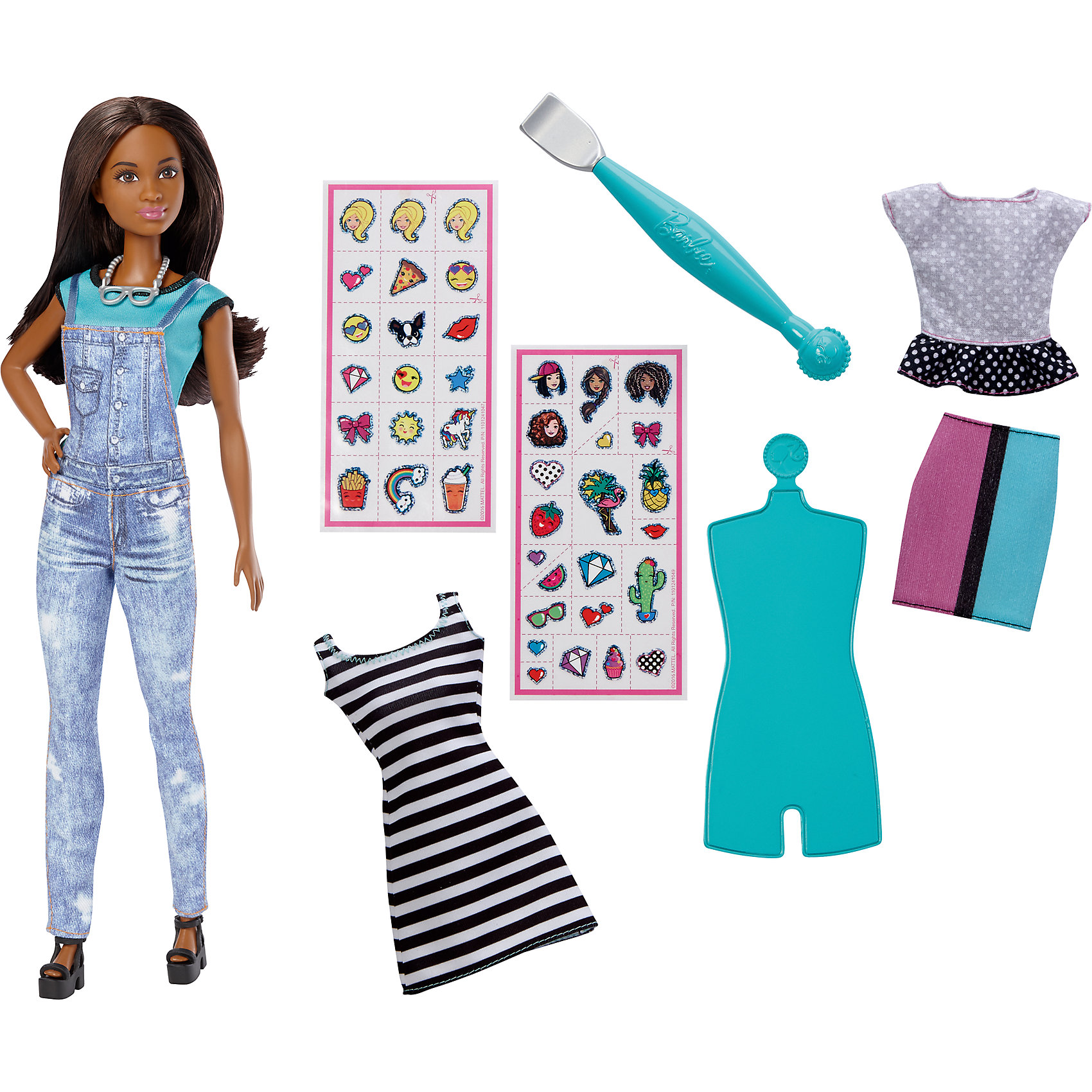 Игровой набор «EMOJI», Barbie Игровой набор «EMOJI», BarbieBarbie<br>Характеристики товара:<br><br>• комплектация: кукла, одежда, аксессуары, наклейки<br>• материал: пластик, текстиль<br>• серия: EMOJI<br>• руки, ноги гнутся<br>• высота куклы: 29 см<br>• возраст: от трех лет<br>• размер упаковки: 23x6x33 см<br>• вес: 0,3 кг<br>• страна бренда: США<br><br>Невероятно модный образ куклы порадует маленьких любительниц стильных и необычных нарядов. Стильный наряд куклы дополняет дополнительный набор одежды. обувь и аксессуары. Длинные волосы позволяют делать разнообразные прически! С помощью наклеек из набора одежду можно украшать разными принтами. Игровой набор «EMOJI» станет великолепным подарком для девочек, которые следят за модными тенденциями.<br><br>Такие куклы помогают развить у девочек вкус и чувство стиля, отработать сценарии поведения в обществе, развить воображение и мелкую моторику. Барби от бренда Mattel не перестает быть популярной! <br><br>Игровой набор «EMOJI», Barbie, от компании Mattel можно купить в нашем интернет-магазине.<br><br>Ширина мм: 230<br>Глубина мм: 60<br>Высота мм: 330<br>Вес г: 281<br>Возраст от месяцев: 60<br>Возраст до месяцев: 120<br>Пол: Женский<br>Возраст: Детский<br>SKU: 5389668