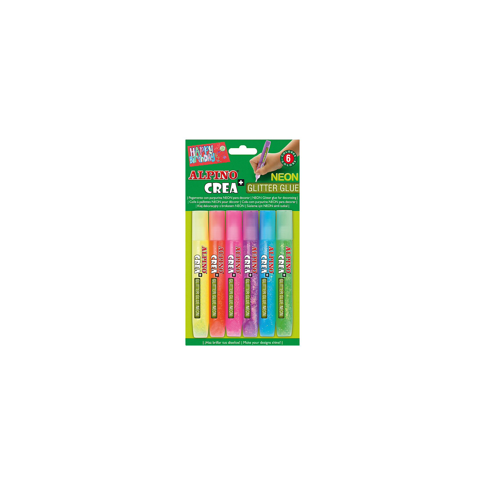 Гелевые карандаши CREA Neon (гель-краски с блестками для декорирования), 6 цв. Гелевые карандаши CREA Neon (гель-краски с блестками для декорирования), 6 цв.Рисование<br>Экологичная продукция европейского производства, изготовленная по наилучшим существующим технологиям<br>Сертификация по европейским стандартам качества и безопасности (CE, EN 71), декларирование соответствия по ТР ТС для использования детьми от 6 лет<br>Гелевые карандаши Glitter Glue с блестками и неоновым эффектом обладают уникальными свойствами и идеально подходят для многих видов хобби и творчества Произведены с использованием натуральных материалов и природных пигментов, не содержат вредных или потенциально аллергенных веществ (Non-Allergic) Безопасны для чувствительности детской кожи, смываются с кожи с применением мыла Чистые, яркие, насыщенные цвета, превосходная светостойкость<br>Рекомендуется педагогами для развития у детей и подростков цветоощущений, абстрактного мышления, эстетического вкуса, самостоятельности, уверенности и позитивной самооценки.<br>Гелевые карандаши имеют одинаковую функциональность при любом наклоне к пишущей поверхности, удобны как при нанесении контуров рисунков, так и при их раскрашивании<br>Предназначены для декорирования различных материалов восхитительными искрящимися или неоновыми эффектами К изделиям можно прикасаться уже через 30-40 минут после нанесения. Не стекает и не образует нитей. Текстильные изделия, украшенные с помощью ALPINO Glitter Glue, можно стирать при 30 С°.<br>Упаковка с европетлей<br>Производитель: ALPINO (Испания)<br><br>Ширина мм: 117<br>Глубина мм: 15<br>Высота мм: 190<br>Вес г: 104<br>Возраст от месяцев: 36<br>Возраст до месяцев: 120<br>Пол: Унисекс<br>Возраст: Детский<br>SKU: 5389746