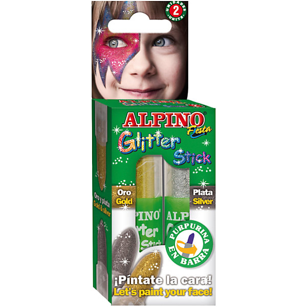 Детский аквагрим Glitter Stick (макияжные карандаши с блестками), 2*4 гр, 2 цв. (золотой/серебряный) Детский аквагрим Glitter Stick (макияжные карандаши с блестками), 2*4 гр, 2 цв. (золотой/серебряный)Карнавальный грим<br>Экологичная детская декоративная косметика европейского производства, изготовленная по наилучшим существующим технологиям на основе растительных ингредиентов и воды<br>Не содержит компонентов молока, яиц, клейковины, орехов, бобов, латекса и других потенциально аллергенных ингредиентов (Non-Allergic)<br>Разрешена для применения детьми от 3 лет по европейским стандартам качества и безопасности, а также нормам ТР ТС 009/2011 «О безопасности парфюмерно-косметической продукции» (включена в перечень детских товаров, допущенных к обращению во всех странах Таможенного союза)<br>Рекомендуется педагогами и медицинскими специалистами для эффективного развития детей в ходе игровых форм обучения и воспитания. Считается лучшей продукцией для художественного самодеятельного творчества, детских праздников, дискотек и других культурно-развлекательных и спортивно–зрелищных молодежных мероприятий<br>Состав набора: макияжные карандаши с блёстками в тюбике (2 x 4 гр, 2 цв.)<br>Макияжные карандаши с блёстками имеют высокую кроющую способность и представлены в наборе золотым и серебряным цветами. Нанесённый макияж не пачкается и имеет глянцевый тон, пластиковый тюбик позволяет хранить и переносить карандаши вне упаковки, например, в карманах, пеналах, портфеле или ранце. Набор является идеальным решением для создания нужного образа на празднике или для дружной и выразительной поддержки любимой команды на спортивных, музыкальных, художественных и иных состязаниях и конкурсах<br>Предварительное нанесение пасты-грунта не требуется, продукция безопасна при интенсивном контакте с кожей в течение длительного времени (не менее 24 часов)<br>Легко смывается с кожи, не имеет запаха, не красится, не оставляет жирных пятен, отстирывается с детской одежды и других тканей в режиме обычной стирки<br>Упаковка с европетлей<br>Производитель: ALPINO (Испания)<br><br>Ширина мм: 40<br>Глубина мм: 20<br>Высота мм: 115<br>Вес г: 31<br>Возраст от месяцев: 36<br>Возраст до месяцев: 120<br>Пол: Унисекс<br>Возраст: Детский<br>SKU: 5389758