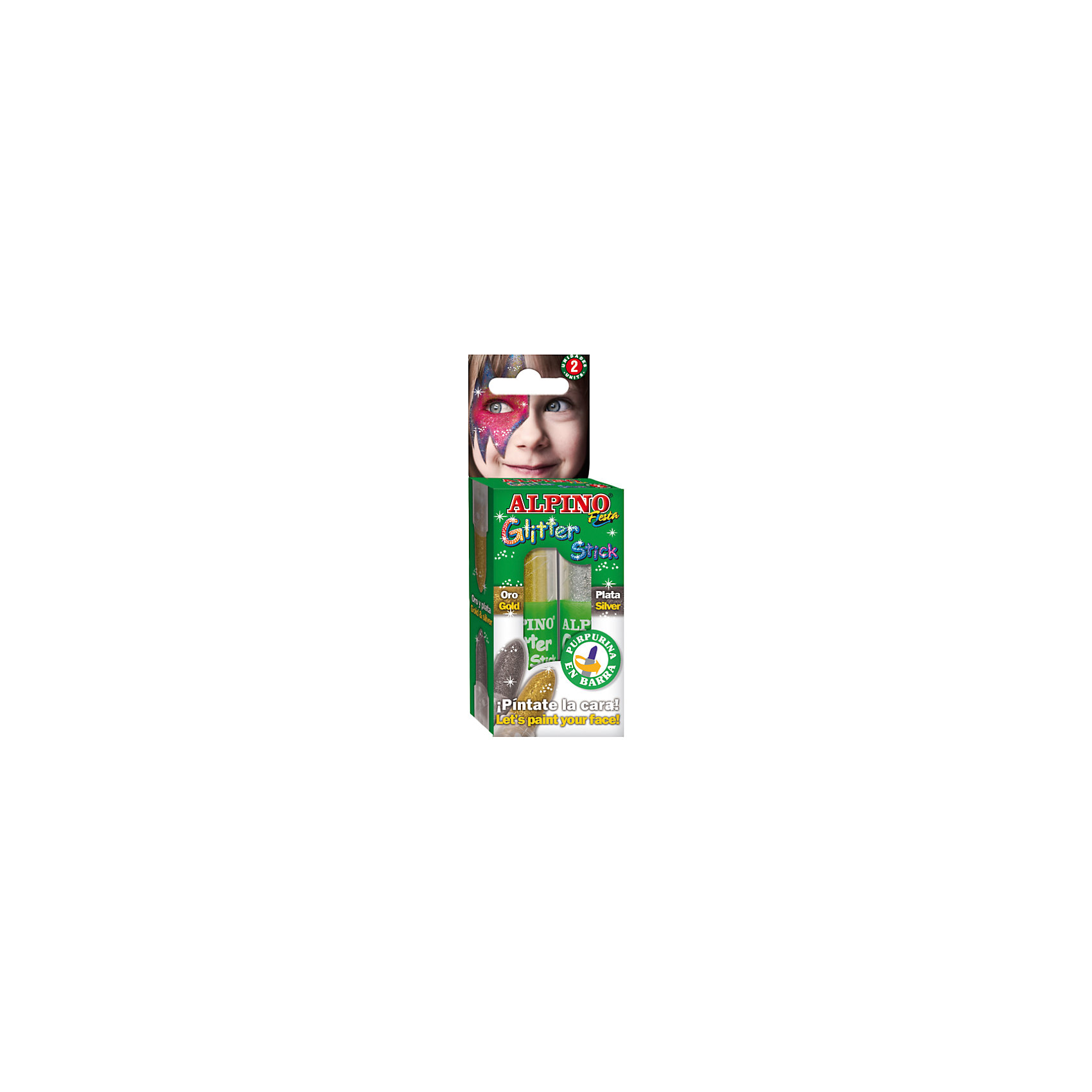 Детский аквагрим Glitter Stick (макияжные карандаши с блестками), 2*4 гр, 2 цв. (золотой/серебряный) Детский аквагрим Glitter Stick (макияжные карандаши с блестками), 2*4 гр, 2 цв. (золотой/серебряный)Косметика, грим и парфюмерия<br>Экологичная детская декоративная косметика европейского производства, изготовленная по наилучшим существующим технологиям на основе растительных ингредиентов и воды<br>Не содержит компонентов молока, яиц, клейковины, орехов, бобов, латекса и других потенциально аллергенных ингредиентов (Non-Allergic)<br>Разрешена для применения детьми от 3 лет по европейским стандартам качества и безопасности, а также нормам ТР ТС 009/2011 «О безопасности парфюмерно-косметической продукции» (включена в перечень детских товаров, допущенных к обращению во всех странах Таможенного союза)<br>Рекомендуется педагогами и медицинскими специалистами для эффективного развития детей в ходе игровых форм обучения и воспитания. Считается лучшей продукцией для художественного самодеятельного творчества, детских праздников, дискотек и других культурно-развлекательных и спортивно–зрелищных молодежных мероприятий<br>Состав набора: макияжные карандаши с блёстками в тюбике (2 x 4 гр, 2 цв.)<br>Макияжные карандаши с блёстками имеют высокую кроющую способность и представлены в наборе золотым и серебряным цветами. Нанесённый макияж не пачкается и имеет глянцевый тон, пластиковый тюбик позволяет хранить и переносить карандаши вне упаковки, например, в карманах, пеналах, портфеле или ранце. Набор является идеальным решением для создания нужного образа на празднике или для дружной и выразительной поддержки любимой команды на спортивных, музыкальных, художественных и иных состязаниях и конкурсах<br>Предварительное нанесение пасты-грунта не требуется, продукция безопасна при интенсивном контакте с кожей в течение длительного времени (не менее 24 часов)<br>Легко смывается с кожи, не имеет запаха, не красится, не оставляет жирных пятен, отстирывается с детской одежды и других тканей в режиме обычной стирки<br>Упаковка с европетлей<br>Производитель: ALPINO (Испания)<br><br>Ширина мм: 40<br>Глубина мм: 20<br>Высота мм: 115<br>Вес г: 31<br>Возраст от месяцев: 36<br>Возраст до месяцев: 120<br>Пол: Унисекс<br>Возраст: Детский<br>SKU: 5389758