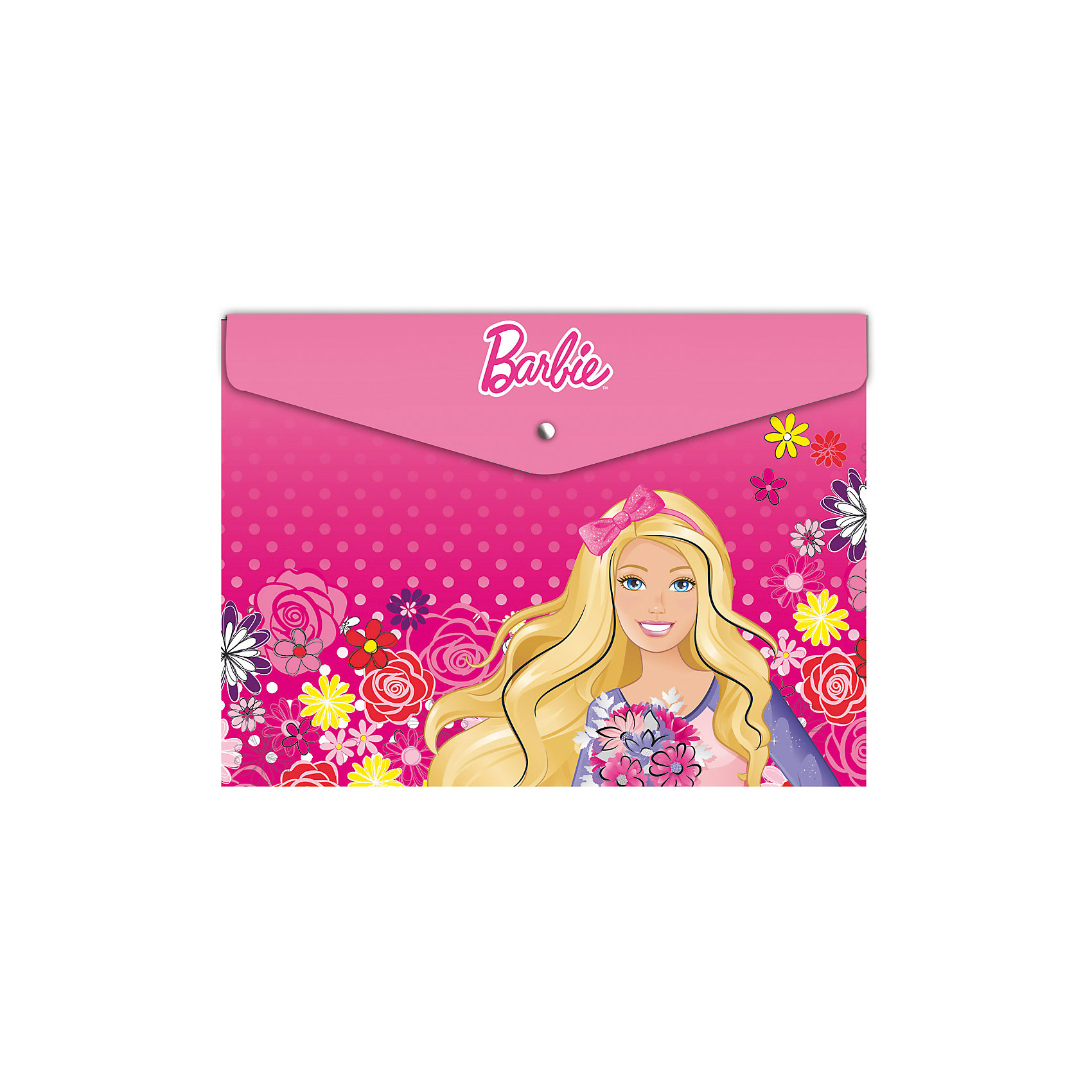Конверт на кнопке А4, Barbie Конверт на кнопке А4, BarbieПапки для труда<br>Конверт на кнопке А4, Barbie<br><br>Характеристики:<br><br>• Размер: 330х50х240мм<br>• Вес: 35г<br>• Толщина пластика: 180мкм<br>• Формат: А4<br>• Крепление: на кнопке<br>• Материал: полипропилен<br><br>Красивый конверт с героями современного мультфильма поможет переносить листы а4, а также любые тетради стандартного формата. Благодаря толстому пластику тетради надежно защищены от влаги или грязи. Папка закрывается на кнопку, которую легко расстегнуть самостоятельно и которая надежно удерживает тетради внутри.<br><br>Конверт на кнопке А4, Barbie можно купить в нашем интернет-магазине.<br><br>Ширина мм: 330<br>Глубина мм: 50<br>Высота мм: 240<br>Вес г: 35<br>Возраст от месяцев: 48<br>Возраст до месяцев: 144<br>Пол: Женский<br>Возраст: Детский<br>SKU: 5390318