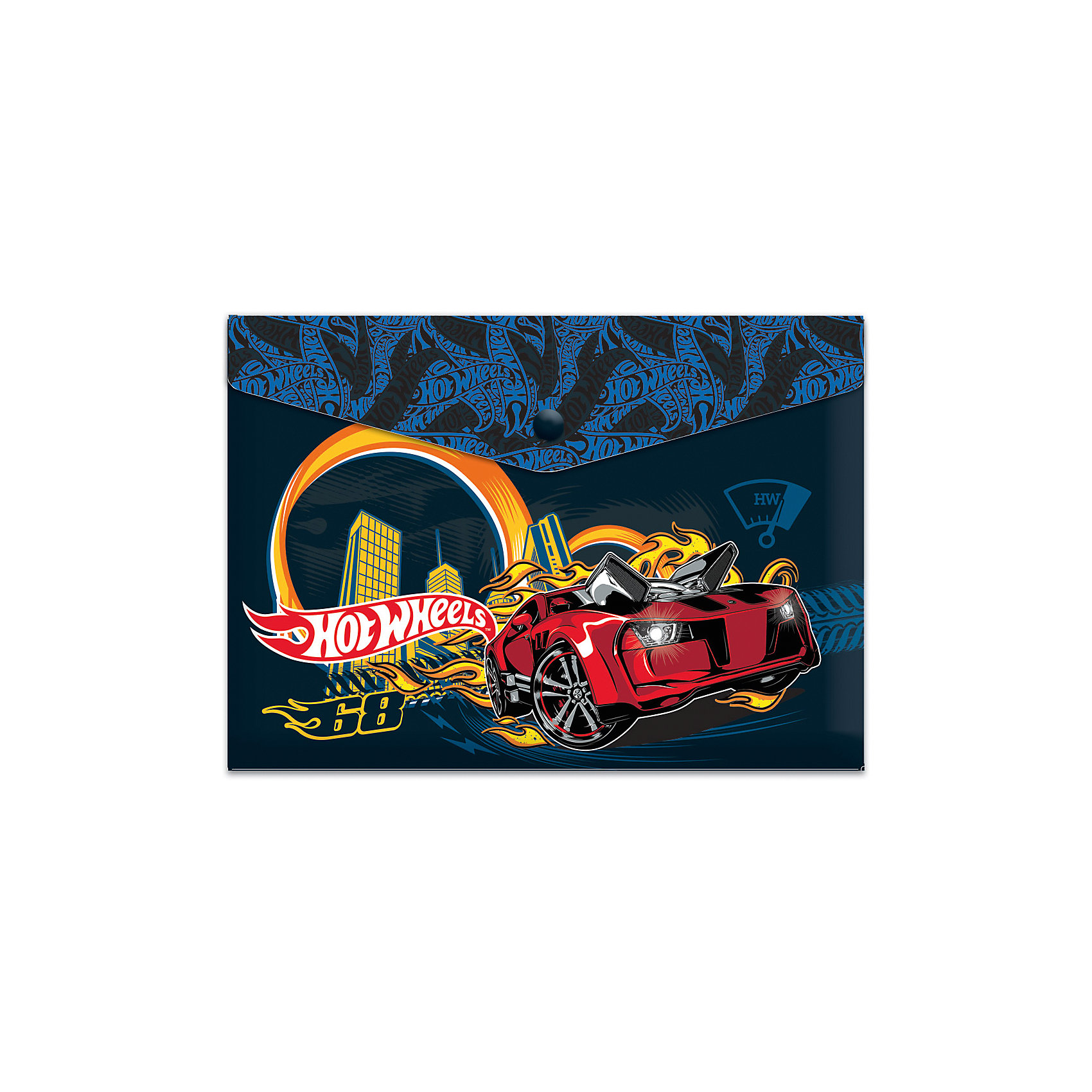 Конверт на кнопке А4, Hot Wheels Конверт на кнопке А4, Hot WheelsПапки для труда<br>Конверт на кнопке А4, Hot Wheels<br><br>Характеристики:<br><br>• Размер: 330х50х240мм<br>• Вес: 35г<br>• Толщина пластика: 180мкм<br>• Формат: А4<br>• Крепление: на кнопке<br>• Материал: полипропилен<br><br>Красивый конверт с героями современного мультфильма поможет переносить листы а4, а также любые тетради стандартного формата. Благодаря толстому пластику тетради надежно защищены от влаги или грязи. Папка закрывается на кнопку, которую легко расстегнуть самостоятельно и которая надежно удерживает тетради внутри.<br><br>Конверт на кнопке А4, Hot Wheels можно купить в нашем интернет-магазине.<br><br>Ширина мм: 330<br>Глубина мм: 50<br>Высота мм: 240<br>Вес г: 35<br>Возраст от месяцев: 48<br>Возраст до месяцев: 144<br>Пол: Мужской<br>Возраст: Детский<br>SKU: 5390319