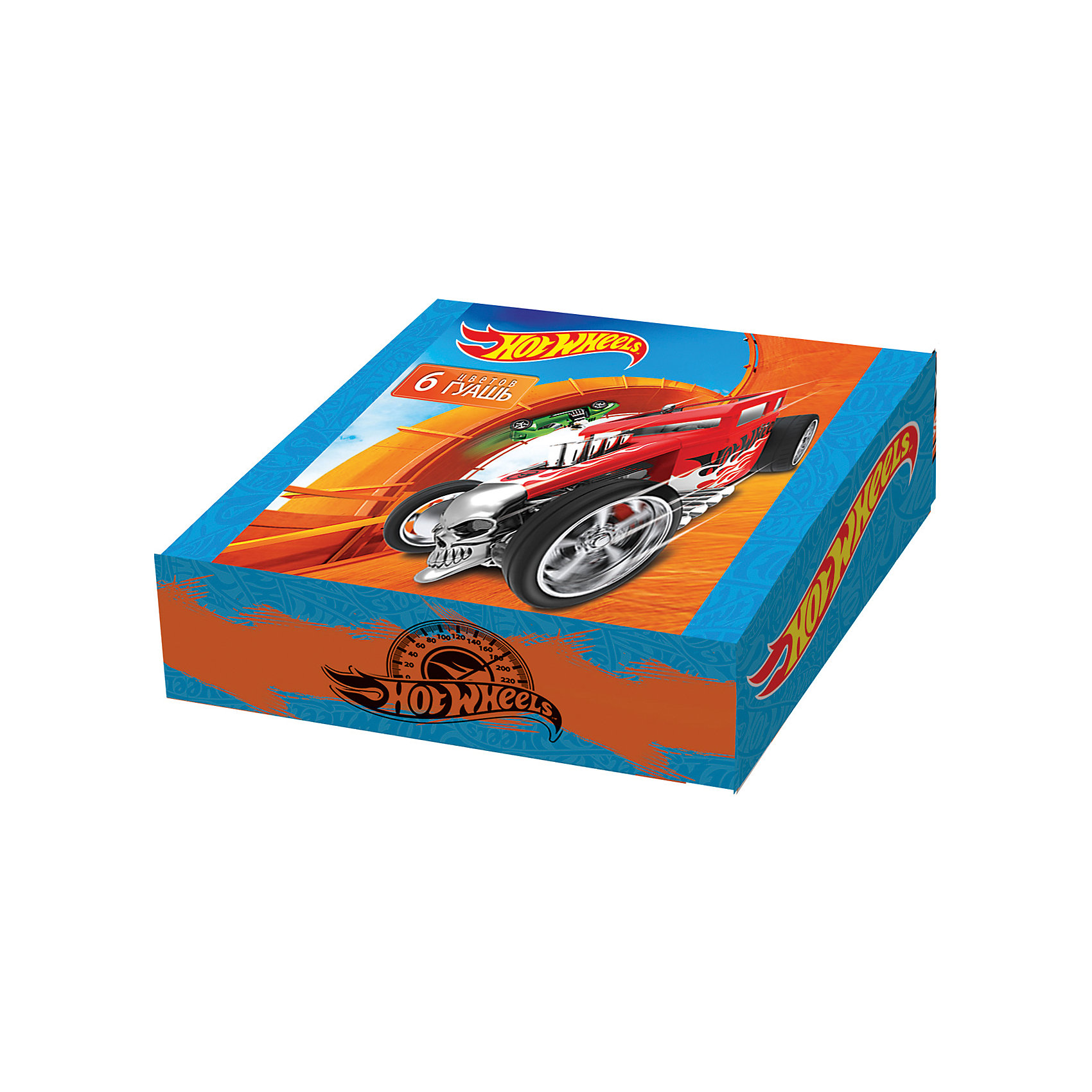 Гуашь 6 цветов, Hot Wheels Гуашь 6 цветов, Hot WheelsHot Wheels<br>Гуашь 6 цветов, Hot Wheels<br><br>Характеристики:<br><br>• Количество цветов: 6 цветов<br>• Вес: 166г<br>• Размер: 105х36х235мм<br><br>Гуашь подойдет для самых маленьких детей, которые только начинают свой путь художника. Малыш сможет нарисовать свои первые картины с помощью шести ярких, красивых цветов. Качественная гуашь не засыхает после открытия, даже если ребенок забудет ее закрыть. Краски полностью безопасны для нежной кожи малыша.<br><br>Гуашь 6 цветов, Hot Wheels можно купить в нашем интернет-магазине.<br><br>Ширина мм: 105<br>Глубина мм: 36<br>Высота мм: 235<br>Вес г: 166<br>Возраст от месяцев: 48<br>Возраст до месяцев: 144<br>Пол: Мужской<br>Возраст: Детский<br>SKU: 5390339
