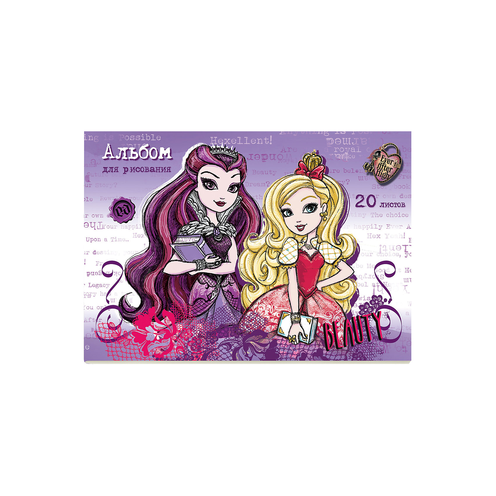 Альбом для рисования Ever after High 20 листов Альбом для рисования Ever after High 20 листовБумажная продукция<br>Альбом для рисования Ever after High 20 листов<br><br>Характеристики:<br><br>• Количество листов: 20 <br>• Формат: А4<br>• Размер: 285х3х285мм<br>• Вес: 138г<br>• Бумага: офсетная, 100г/м2<br>• Обложка: мелованный картон<br><br>Альбом с качественными листами и яркой обложкой – заинтересует любого ребенка. Он поможет ребенку сделать рисунки любыми красками и всех уровней сложности. Кроме этого можно использовать фломастеры и маркеры, не боясь, что рисунки будут просвечиваться. Твердая обложка защитит картины от пыли, грязи и не даст им помяться. Теперь делать карандашные зарисовки или картины гуашью и акварелью – намного легче.<br><br>Альбом для рисования Ever after High 20 листов можно купить в нашем интернет-магазине.<br><br>Ширина мм: 285<br>Глубина мм: 3<br>Высота мм: 285<br>Вес г: 138<br>Возраст от месяцев: 36<br>Возраст до месяцев: 240<br>Пол: Женский<br>Возраст: Детский<br>SKU: 5390361