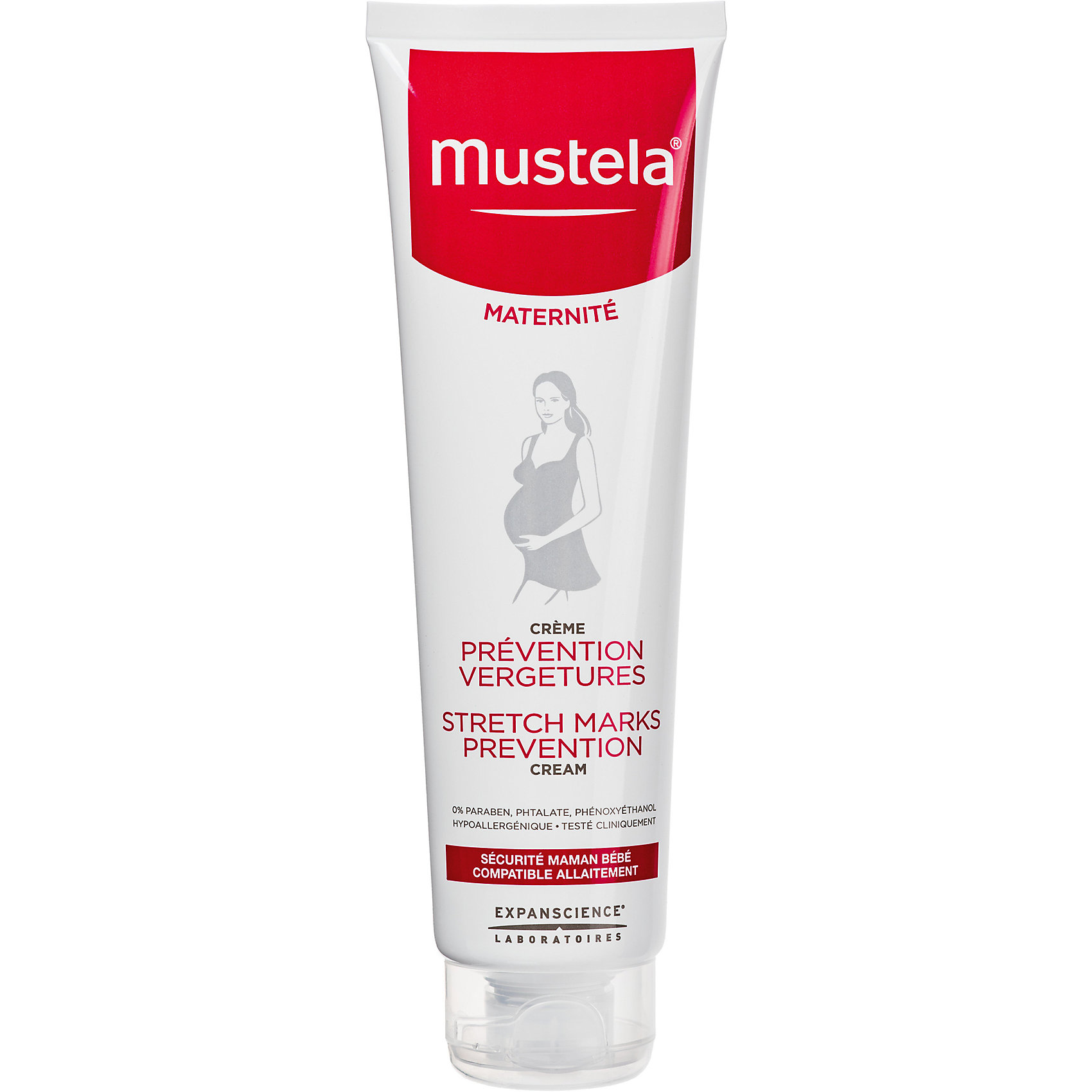 Крем для профилактики растяжек, 150 мл., Mustela Крем для профилактики растяжек, 150 мл., MustelaСредства для ухода<br>Крем для профилактики растяжек, 150 мл., Mustela (Мустела).<br><br>Характеристики:<br><br>- Средство: крем.<br>- Объём: 150 мл.<br>- Состав: AQUA/WATER/EAU, PEG-6, BUTYLENE GLYCOL, DEXTRIN, 1,2-HEXANEDIOL, DIPHENYLSILOXY PHENYL TRIMETHICONE, ACRYLATES/C10-30 ALKYL ACRYLATE CROSSPOLYMER, GLYCERYL CAPRYLATE, DIMETHICONE/PHENYL VINYL DIMETHICONE CROSSPOLYMER, PARFUM (FRAGRANCE), XANTHAN GUM, PPG-26-BUTETH-26, HELIANTHUS ANNUUS (SUNFLOWER) SEED OIL, SODIUM HYDROXIDE, GLUCOSE, HYDROLYZED SOY PROTEIN, PEG-40 HYDROGENATED CASTOR OIL, SOPHORA JAPONICA FRUIT EXTRACT, HYDROLYZED AVOCADO PROTEIN, MALTODEXTRIN, CENTELLA ASIATICA EXTRACT, SORBITOL, CITRIC ACID, CARAMEL, LUPINUS ALBUS SEED EXTRACT, PENTYLENE GLYCOL, CI 16035 (RED 40), TOCOPHEROL.<br><br>Крем для профилактики растяжек, 150 мл., Mustela (Мустела) – это средство для ухода за кожей во время беременности и в послеродовой период для профилактики появления растяжек. Пептиды авокадо, запатентованный ингредиент природного происхождения, помогает уменьшить ощущение стянутости кожи, улучшает ее эластичность и придает коже ощущение мягкости и комфорта. Запатентованный компонент на основе экстракта лиственницы (галактоарабинан) помогает коже оставаться эластичной и препятствует возникновению растяжек, сохраняя естественную мягкость кожи. Пчелиный воск и масло ши увлажняют и питают кожу, придавая ей мягкость. Гипоаллергенная формула. Можно использовать в период грудного вскармливания. Не содержит парабены, фталаты, феноксиэтанол, бисфенолы A и S, кофеин и спирт. <br><br>Способ применения: Начиная с первого месяца беременности и после родов, утром и вечером наносите крем тонким слоем на область живота, бедер, ягодиц и груди. Крем легко и быстро впитывается в кожу благодаря насыщенной текстуре. Не наносите на послеоперационный шов после кесарева сечения.<br><br>Крем для профилактики растяжек, 150 мл., Mustela (Мустела), можно купить в нашем интернет - магазине.<br><br>Ширина мм: 55<br>Глубина мм: 45<br>Высота мм: 195<br>Вес г: 178<br>Возраст от месяцев: 216<br>Возраст до месяцев: 600<br>Пол: Женский<br>Возраст: Детский<br>SKU: 5392902