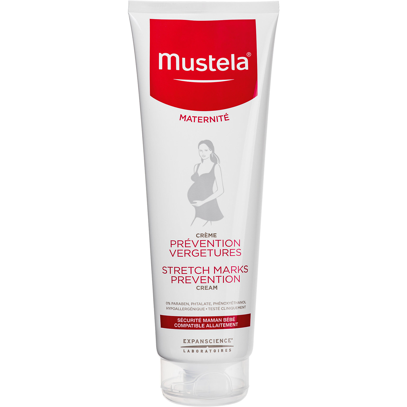 Крем для профилактики растяжек, 250 мл., Mustela Крем для профилактики растяжек, 250 мл., MustelaСредства для ухода<br>Крем для профилактики растяжек, 250 мл., Mustela (Мустела).<br><br>Характеристики:<br><br>- Средство: крем.<br>- Объём: 150 мл.<br>- Состав: AQUA/WATER/EAU, PEG-6, BUTYLENE GLYCOL, DEXTRIN, 1,2-HEXANEDIOL, DIPHENYLSILOXY PHENYL TRIMETHICONE, ACRYLATES/C10-30 ALKYL ACRYLATE CROSSPOLYMER, GLYCERYL CAPRYLATE, DIMETHICONE/PHENYL VINYL DIMETHICONE CROSSPOLYMER, PARFUM (FRAGRANCE), XANTHAN GUM, PPG-26-BUTETH-26, HELIANTHUS ANNUUS (SUNFLOWER) SEED OIL, SODIUM HYDROXIDE, GLUCOSE, HYDROLYZED SOY PROTEIN, PEG-40 HYDROGENATED CASTOR OIL, SOPHORA JAPONICA FRUIT EXTRACT, HYDROLYZED AVOCADO PROTEIN, MALTODEXTRIN, CENTELLA ASIATICA EXTRACT, SORBITOL, CITRIC ACID, CARAMEL, LUPINUS ALBUS SEED EXTRACT, PENTYLENE GLYCOL, CI 16035 (RED 40), TOCOPHEROL.<br><br>Крем для профилактики растяжек, 250 мл., Mustela (Мустела) – это средство для ухода за кожей во время беременности и в послеродовой период для профилактики появления растяжек. Пептиды авокадо, запатентованный ингредиент природного происхождения, помогает уменьшить ощущение стянутости кожи, улучшает ее эластичность и придает коже ощущение мягкости и комфорта. Запатентованный компонент на основе экстракта лиственницы (галактоарабинан) помогает коже оставаться эластичной и препятствует возникновению растяжек, сохраняя естественную мягкость кожи. Пчелиный воск и масло ши увлажняют и питают кожу, придавая ей мягкость. Гипоаллергенная формула. Можно использовать в период грудного вскармливания. Не содержит парабены, фталаты, феноксиэтанол, бисфенолы A и S, кофеин и спирт. <br><br>Способ применения: Начиная с первого месяца беременности и после родов, утром и вечером наносите крем тонким слоем на область живота, бедер, ягодиц и груди. Крем легко и быстро впитывается в кожу благодаря насыщенной текстуре. Не наносите на послеоперационный шов после кесарева сечения.<br><br>Крем для профилактики растяжек, 250 мл., Mustela (Мустела), можно купить в нашем интернет - магазине.<br><br>Ширина мм: 67<br>Глубина мм: 51<br>Высота мм: 217<br>Вес г: 290<br>Возраст от месяцев: 216<br>Возраст до месяцев: 600<br>Пол: Женский<br>Возраст: Детский<br>SKU: 5392903