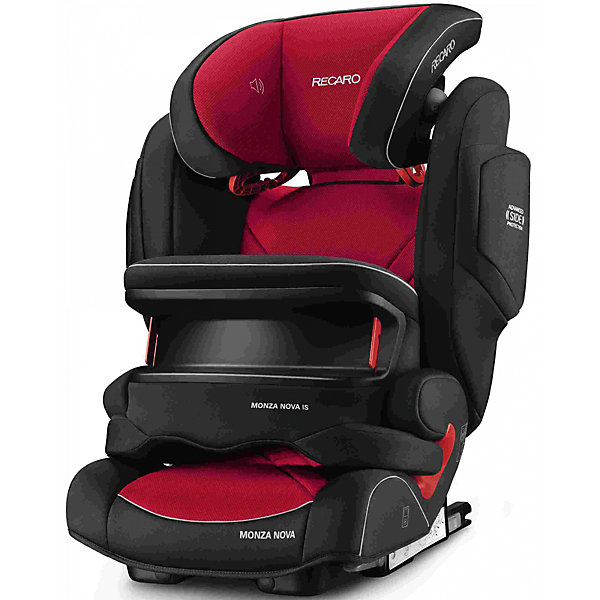 Автокресло RECARO Monza Nova IS Seatfix 9-36 кг, Racing Red Автокресло RECARO Monza Nova IS Seatfix 9-36 кг, Racing RedГруппа 1-2-3 (от 9 до 36 кг)<br>Характеристики:<br><br>• группа: 1/2/3;<br>• вес ребенка: 9-36 кг;<br>• возраст ребенка: от 9 месяцев до 12 лет;<br>• способ крепления: IsoFix или штатными ремнями безопасности автомобиля;<br>• способ установки: лицом по ходу движения автомобиля;<br>• регулируется высота подголовника: 11 положений;<br>• имеется ростомер;<br>• регулируется глубина подголовника;<br>• перед ребенком находится специальный жесткий столик, который обеспечивает максимальную защиту ребенка от ударов при столкновении и резком торможении;<br>• угол наклона спинки подгоняется под угол сиденья автомобиля, слегка откидывается назад;<br>• имеются подлокотники, высота не меняется;<br>• сетчатый кармашек на боковой стороне автокресла;<br>• под сиденьем автокресла имеются пластиковые опорные элементы;<br>• в боковинках автокресла находятся встроенные динамики;<br>• усиленная боковая защита, 12 см;<br>• материал: пластик, полиэстер;<br>• размеры автокресла: 48х55х74 см;<br>• вес: 8 кг.<br><br>Автокресло Monza Nova IS Seatfix будет сопровождать вас и вашего кроху вплоть до достижения ребенком возраста 12 лет. Автокресло укомплектовано дополнительными аксессуарами для наибольшей безопасности ребенка на каждом этапе его взросления. Когда вес малыша находится в пределах 9-18 кг, эргономичный защитный столик вместе с 3-х точечным ремнем безопасности автомобиля обеспечивают максимальную безопасность. Автокресло обязательно используется со столиком, пока кроха не достигнет определенного роста и веса (95 см/18 кг).<br><br>Автокресло устанавливается на заднем сидении автомобиля с помощью системы Изофикс. Выдвижные крепления кресла совмещаются с системой Изофикс в автомобиле.<br>Обивка автокресла выполнена из дышащего материала, который не впитывает посторонние запахи. Автокресло оснащено вентиляционными отверстиями для циркуляции воздуха и регуляции теплообмена. Чехлы автокресла съемные, допускается стирка при температуре 30 градусов.<br><br>Комплектация:<br><br>• автокресло Monza Nova IS Seatfix группы I/II/III;<br>• защитный столик;<br>• накладка на сиденье;<br>• стерео динамики, встроенные в подголовник;<br>• провод для подключения воспроизводящего устройства к динамикам.<br><br>Автокресло Monza Nova IS Seatfix 9-36 кг., Recaro, Racing Red можно купить в нашем интернет-магазине.<br><br>Ширина мм: 740<br>Глубина мм: 620<br>Высота мм: 480<br>Вес г: 8000<br>Возраст от месяцев: 9<br>Возраст до месяцев: 144<br>Пол: Унисекс<br>Возраст: Детский<br>SKU: 5396740