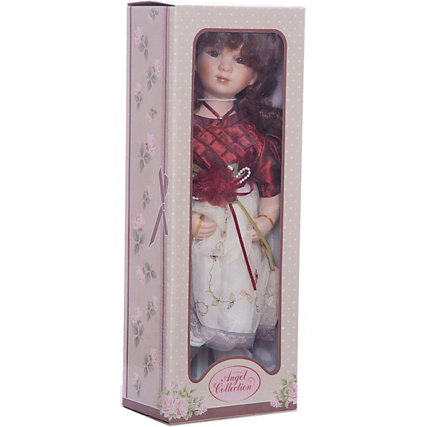 Фарфоровая кукла Венди, 40 см, Angel Collection Фарфоровая кукла Венди, 40 см, Angel CollectionКуклы<br>Фарфоровая кукла Венди, 40 см, Angel Collection.<br><br>Характеристики:<br><br>• Высота куклы: 40 см.<br>• Материал: фарфор, текстиль<br>• Упаковка: картонная коробка блистерного типа<br><br>Фарфоровая кукла «Венди», Angel Collection изготовлена с большим вниманием к мелким деталям, благодаря этому она очень красива и привлекательна. Кудрявые волосы куклы выглядят как настоящие, а блеск в глазах, которого производитель добился благодаря специальному стеклу в составе, делает Венди живой. Кукла одета в красивое платье с пышной юбочкой, на ногах – туфельки, в руках - зонтик. Кукла установлена на специальную подставку. <br><br>Фарфоровая красавица Венди - это не просто игрушка, а также украшение для интерьера или ценный экспонат коллекции. Каждая кукла в серии Angel Collection, обладает неповторимым образом - принцессы, феи, маленькие девочки, роскошные невесты и т.д. Изысканные наряды и очаровательная матовость фарфора превращают этих кукол в настоящее произведение искусства. Куклы Angel Collection сделаны из уникальной голубой глины, добываемой только в провинции Tai-Nan Shin, Тайвань.<br><br>Фарфоровую куклу Венди, 40 см, Angel Collection можно купить в нашем интернет-магазине.<br><br>Ширина мм: 160<br>Глубина мм: 420<br>Высота мм: 95<br>Вес г: 833<br>Возраст от месяцев: 36<br>Возраст до месяцев: 2147483647<br>Пол: Женский<br>Возраст: Детский<br>SKU: 5400286