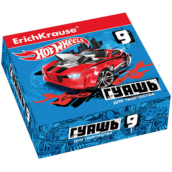 Гуашь Hot Wheels Super Car, 9 цветов по 20мл Гуашь Hot Wheels Super Car, 9 цветов по 20млHot Wheels<br>Характеристики гуаши Hot Wheels Super Car, 9 цветов:<br><br>• возраст: от 5 лет<br>• пол: для мальчиков<br>• комплект: 9 баночек по 20 мл.<br>• материал: краски, пластик.<br>• размер упаковки: 15.5х11.5х4 см.<br>• упаковка: картонная коробка.<br>• вес: 0.4 кг.<br>• бренд: производитель: Erichkrause<br>• страна обладатель бренда: Россия.<br><br>Гуашь Hot Wheels Super Car, торговой марки Erichkrause идеально подойдет для детского творчества. После высыхания поверхность имеет матово-бархатистую фактуру. Гуашь легко смывается водой.<br><br>Гуашь Hot Wheels Super Car 9 цветов торговой марки Erich Krause можно купить в нашем интернет-магазине.<br><br>Ширина мм: 119<br>Глубина мм: 116<br>Высота мм: 40<br>Вес г: 254<br>Возраст от месяцев: 60<br>Возраст до месяцев: 216<br>Пол: Мужской<br>Возраст: Детский<br>SKU: 5409218