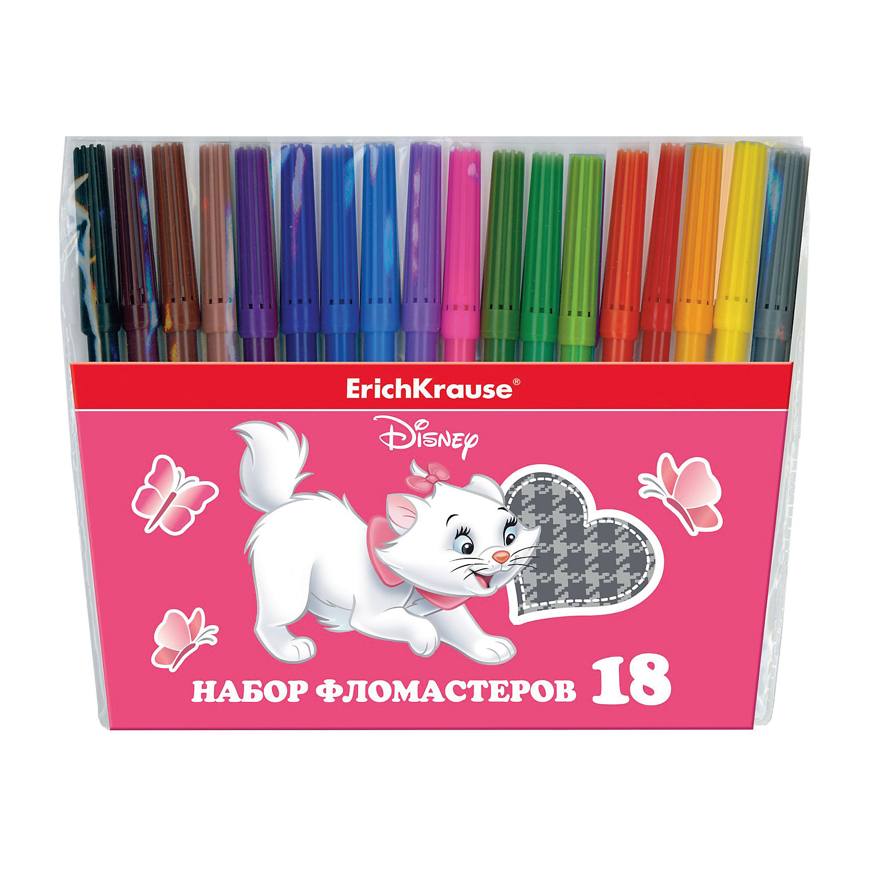 Фломастеры Cat Marie, 18 цветов Фломастеры Cat Marie, 18 цветовПисьменные принадлежности<br>Характеристики товара:<br><br>• материал упаковки: пластик <br>• количество цветов: 18<br>• вентилируемый колпачок<br>• возраст: от 3 лет<br>• габариты упаковки: 17,9х17,2х1,2 см<br>• вес: 123 г<br>• страна производитель: Россия<br><br>Здоровое развитие ребенка невозможно без включения творческой программы в его дошкольное обучение. Рисование фломастерами – отличная возможность развить в малыше фантазию и нестандартное мышление. У фломастеров вентилируемый колпачок в целях безопасности.<br><br>Фломастеры Cat Marie, 18 цветов, можно купить в нашем интернет-магазине.<br><br>Ширина мм: 179<br>Глубина мм: 172<br>Высота мм: 12<br>Вес г: 123<br>Возраст от месяцев: 36<br>Возраст до месяцев: 2147483647<br>Пол: Женский<br>Возраст: Детский<br>SKU: 5409273