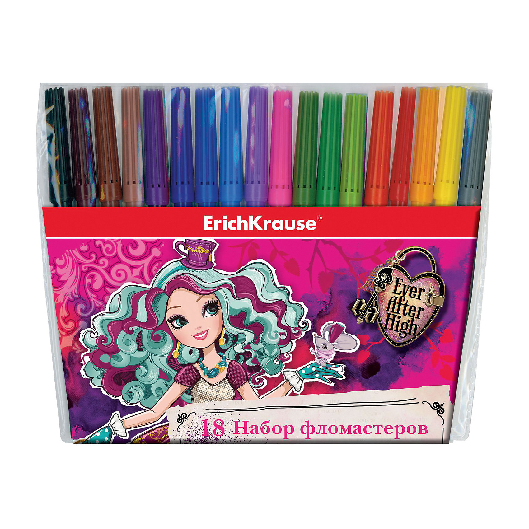 Фломастеры Ever After High, 18 цветов Фломастеры Ever After High, 18 цветовРисование<br>Флом 18цв Ever After High<br><br>Ширина мм: 179<br>Глубина мм: 172<br>Высота мм: 12<br>Вес г: 123<br>Возраст от месяцев: 60<br>Возраст до месяцев: 216<br>Пол: Женский<br>Возраст: Детский<br>SKU: 5409276