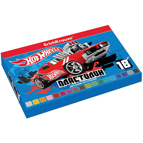 Пластилин 18 цветов Hot Wheels Super Car, 324г, со стеком Пластилин 18 цветов Hot Wheels Super Car, 324г, со стекомHot Wheels<br>Характеристики товара:<br><br>• упаковка: коробка<br>• в комплект входит: пластилин, стек<br>• количество цветов: 18<br>• возраст: от 3 лет<br>• габариты упаковки: 22х14х1,6 см<br>• вес: 300 г<br>• страна производитель: Россия<br><br>Работа с пластилином благотворно влияет на развитие малыша. Лепка развивает тактильные восприятия, работает с мелкой моторикой и творческими способностями. Итог лепки – яркая и необычная игрушка, сделанная своими руками.<br><br>Пластилин 18 цветов Hot Wheels Super Car/324г, со стеком, в коробке, можно купить в нашем интернет-магазине.<br><br>Ширина мм: 225<br>Глубина мм: 143<br>Высота мм: 16<br>Вес г: 381<br>Возраст от месяцев: 36<br>Возраст до месяцев: 2147483647<br>Пол: Мужской<br>Возраст: Детский<br>SKU: 5409304