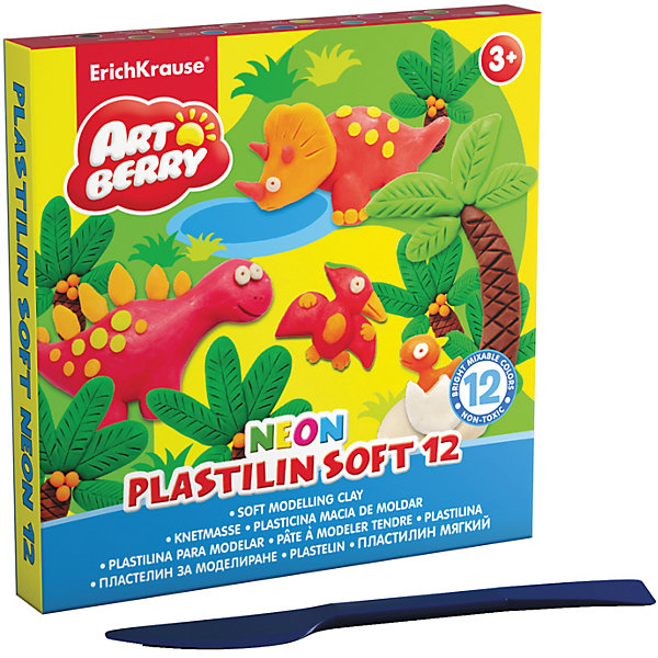 Пластилин мягкий Artberry NEON 12 цветов, 240г, со стеком Пластилин мягкий Artberry NEON 12 цветов, 240г, со стекомРисование и лепка<br>Характеристики товара:<br><br>• материал упаковки: картон<br>• в комплект входит: пластилин, стек<br>• количество цветов: 12<br>• возраст: от 3 лет<br>• габариты упаковки: 14х14х1,8 см<br>• вес: 273 г<br>• страна производитель: Россия<br><br>Лепка из мягкого пластилина – полезное и очень увлекательное занятие для детей любого возраста. Лепка развивает мелкую моторику у малыша и творческие способности. Лепить можно самостоятельно и вместе со взрослыми. Пластилин не токсичен.<br><br>Пластилин мягкий Artberry NEON 12 цветов, 240г, со стеком можно купить в нашем интернет-магазине.<br><br>Ширина мм: 140<br>Глубина мм: 140<br>Высота мм: 18<br>Вес г: 273<br>Возраст от месяцев: 36<br>Возраст до месяцев: 2147483647<br>Пол: Унисекс<br>Возраст: Детский<br>SKU: 5409315