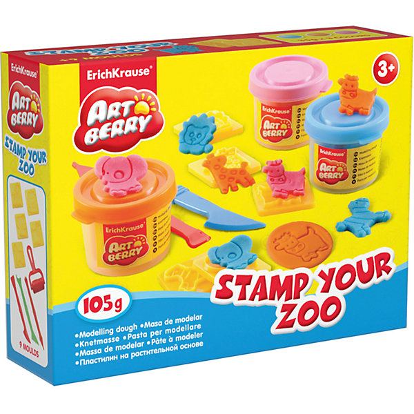 Набор для лепки: Пластилин на растительной основе Stamp Your Zoo 3 цвета по 35г Набор для лепки: Пластилин на растительной основе Stamp Your Zoo 3 цвета по 35гНаборы для лепки<br>Характеристики товара:<br><br>• материал упаковки: картонная коробка в термоплёнке<br>• в комплект входит: 3 цвета пластилина по 35 г + 5 штампов, 3 стека, ролик для пластилина<br>• возраст: от 3 лет<br>• габариты упаковки: 15х12х4 см<br>• вес: 200 г<br>• страна производитель: Россия<br><br>Натуральная продукция – настоящая находка для детского творчества. Так, пластилин на растительной основе станет любимым материалов для творчества у вашего малыша. Мягкий, приятный для тактильного восприятия, он станет фаворитом среди пластилинов у малыша.<br><br>Набор для лепки: Пластилин на растительной основе Stamp Your Zoo 3 цвета по 35 г, можно купить в нашем интернет-магазине.<br><br>Ширина мм: 155<br>Глубина мм: 115<br>Высота мм: 40<br>Вес г: 206<br>Возраст от месяцев: 36<br>Возраст до месяцев: 2147483647<br>Пол: Унисекс<br>Возраст: Детский<br>SKU: 5409336