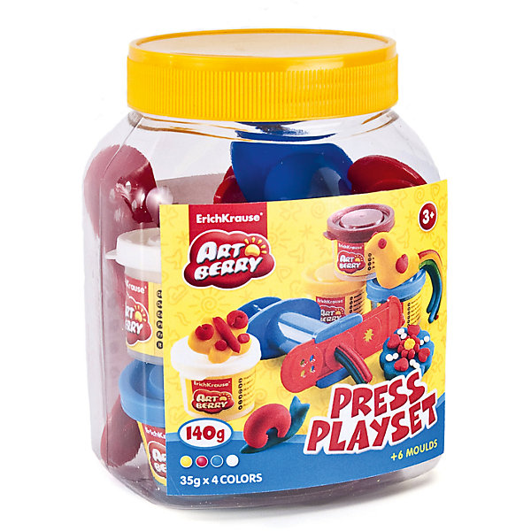 Набор для лепки: Пластилин на растительной основе Press Playset 4 цвета по 35г Набор для лепки: Пластилин на растительной основе Press Playset 4 цвета по 35гНаборы для лепки<br>Характеристики товара:<br><br>• материал упаковки: картонная коробка в термоплёнке<br>• в комплект входит: 4 цвета пластилина по 35 г + шприц для пластилина, 4 декоративные линейки, стек <br>• возраст: от 3 лет<br>• габариты упаковки: 11х14х10 см<br>• вес: 300 г<br>• страна производитель: Россия<br><br>Натуральная продукция – настоящая находка для детского творчества. Так, пластилин на растительной основе станет любимым материалов для творчества у вашего малыша. Мягкий, приятный для тактильного восприятия, он станет фаворитом среди пластилинов у малыша.<br><br>Набор для лепки: Пластилин на растительной основе Press Playset 4 цвета по 35 г, можно купить в нашем интернет-магазине.<br><br>Ширина мм: 110<br>Глубина мм: 140<br>Высота мм: 95<br>Вес г: 308<br>Возраст от месяцев: 36<br>Возраст до месяцев: 2147483647<br>Пол: Унисекс<br>Возраст: Детский<br>SKU: 5409338
