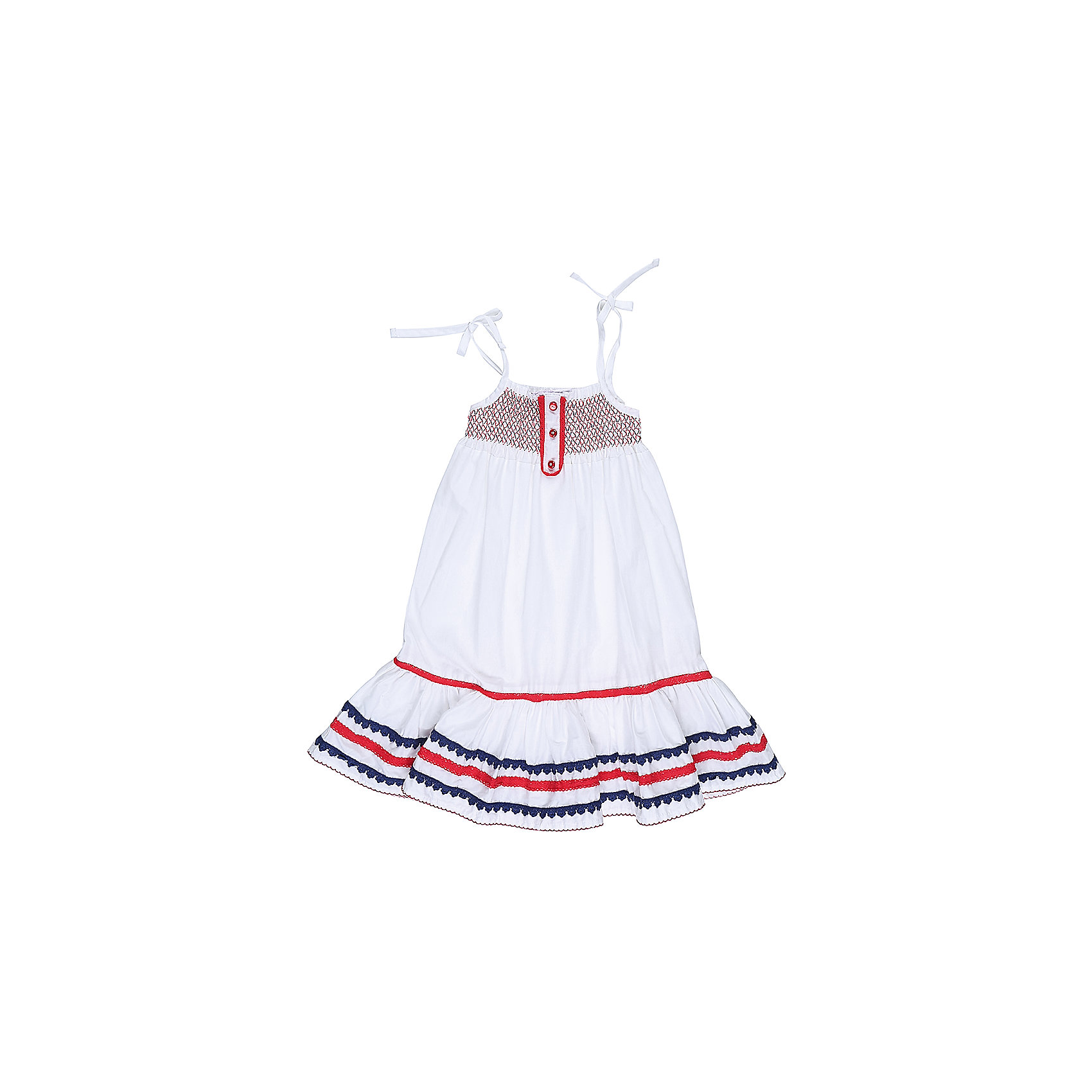 Сарафан для девочки Sweet Berry Сарафан для девочки Sweet BerryПлатья и сарафаны<br>Хлопковый сарафан для девочки на регулируемых бретелях. Верх изделия декорирован пуговками и контрастным плетеным кружевом, низ изделия подчеркнут большим воланом и разноцветной вышивкой.<br>Состав:<br>100% хлопок<br><br>Ширина мм: 236<br>Глубина мм: 16<br>Высота мм: 184<br>Вес г: 177<br>Цвет: разноцветный<br>Возраст от месяцев: 36<br>Возраст до месяцев: 48<br>Пол: Женский<br>Возраст: Детский<br>Размер: 104,98,110,116,122,128<br>SKU: 5412078