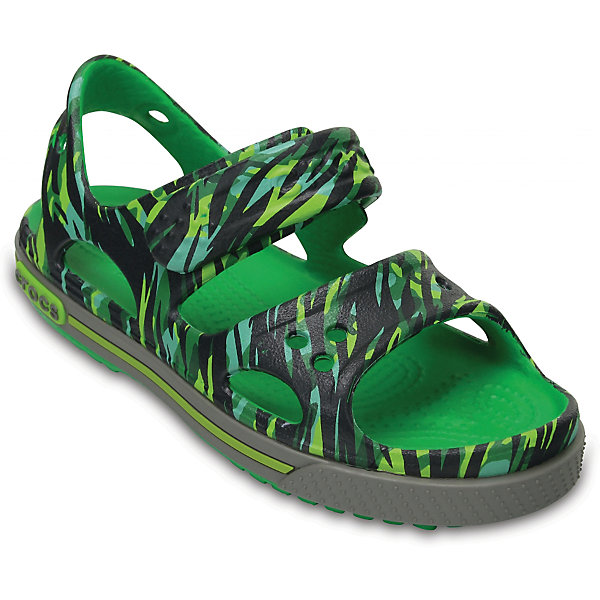 Сандалии Kids Crocband II CROCS Сандалии Kids Crocband II CROCSСандалии<br>Характеристики товара:<br><br>• цвет: зеленый<br>• сезон: лето<br>• материал: 100% полимер Croslite™<br>• бактериостатичный материал<br>• ремешок фиксирует стопу<br>• антискользящая устойчивая подошва<br>• анатомическая стелька с массажными точками<br>• страна бренда: США<br>• страна изготовитель: Китай<br><br>Для правильного развития ребенка крайне важно, чтобы обувь была удобной.<br><br>Такие сандалии обеспечивают детям необходимый комфорт, а анатомическая стелька с массажными линиями для стимуляции кровообращения позволяет ножкам дольше не уставать. <br><br>Сандалии легко надеваются и снимаются, отлично сидят на ноге. <br><br>Материал, из которого они сделаны, не дает размножаться бактериям, поэтому такая обувь препятствует образованию неприятного запаха и появлению болезней стоп. <br><br>Обувь от американского бренда Crocs в данный момент завоевала широкую популярность во всем мире, и это не удивительно - ведь она невероятно удобна. <br><br>Сандалии Kids Crocband II от торговой марки Crocs можно купить в нашем интернет-магазине.<br><br>Ширина мм: 219<br>Глубина мм: 154<br>Высота мм: 121<br>Вес г: 343<br>Цвет: зеленый<br>Возраст от месяцев: 120<br>Возраст до месяцев: 132<br>Пол: Унисекс<br>Возраст: Детский<br>Размер: 33/34,27,34/35,31/32,26,25,24,23,22,21,30,29,28<br>SKU: 5416591