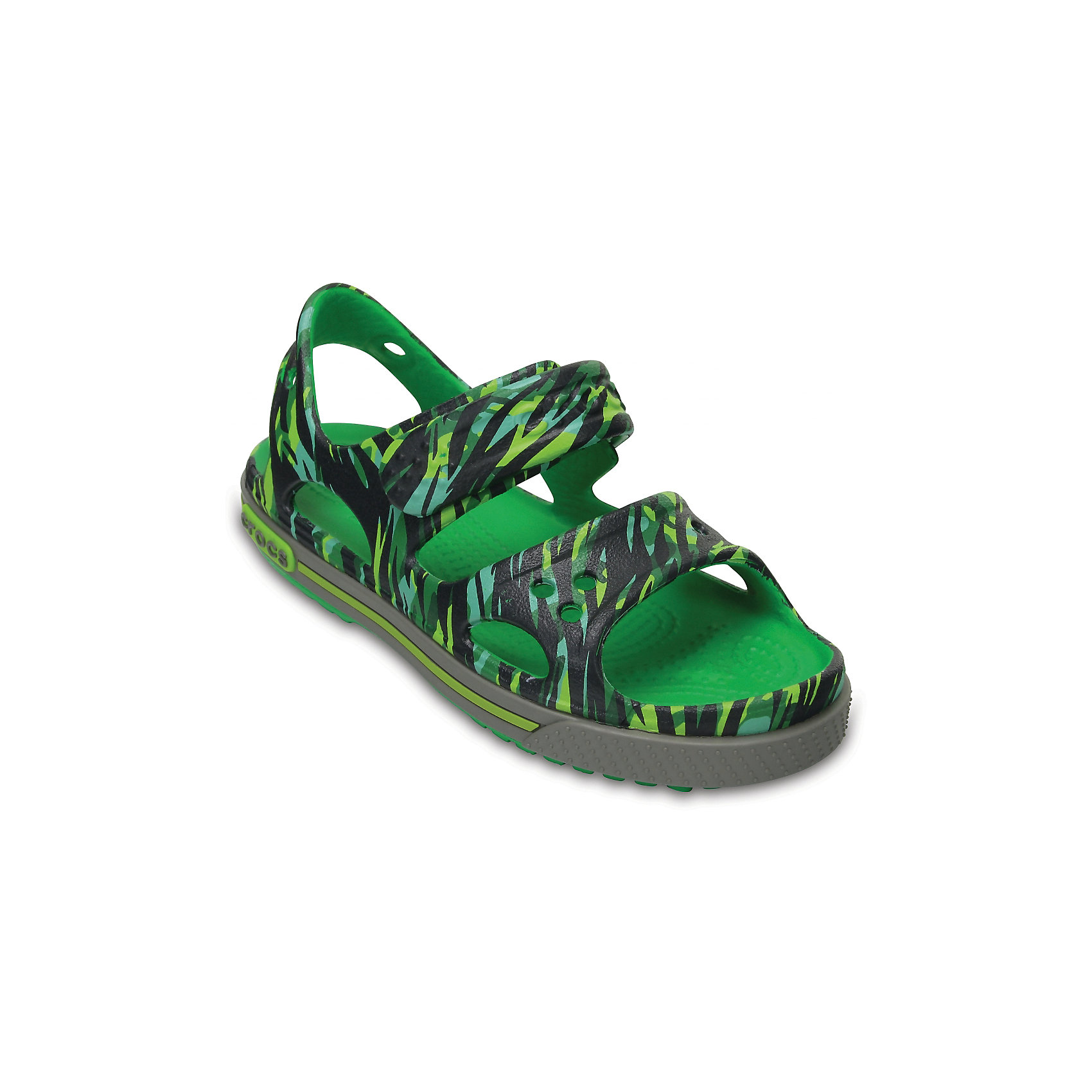 Сандалии Kids Crocband II CROCS Сандалии Kids Crocband II CROCSСандалии<br>Характеристики товара:<br><br>• цвет: зеленый<br>• сезон: лето<br>• материал: 100% полимер Croslite™<br>• бактериостатичный материал<br>• ремешок фиксирует стопу<br>• антискользящая устойчивая подошва<br>• анатомическая стелька с массажными точками<br>• страна бренда: США<br>• страна изготовитель: Китай<br><br>Для правильного развития ребенка крайне важно, чтобы обувь была удобной.<br><br>Такие сандалии обеспечивают детям необходимый комфорт, а анатомическая стелька с массажными линиями для стимуляции кровообращения позволяет ножкам дольше не уставать. <br><br>Сандалии легко надеваются и снимаются, отлично сидят на ноге. <br><br>Материал, из которого они сделаны, не дает размножаться бактериям, поэтому такая обувь препятствует образованию неприятного запаха и появлению болезней стоп. <br><br>Обувь от американского бренда Crocs в данный момент завоевала широкую популярность во всем мире, и это не удивительно - ведь она невероятно удобна. <br><br>Сандалии Kids Crocband II от торговой марки Crocs можно купить в нашем интернет-магазине.<br><br>Ширина мм: 219<br>Глубина мм: 154<br>Высота мм: 121<br>Вес г: 343<br>Цвет: зеленый<br>Возраст от месяцев: 36<br>Возраст до месяцев: 48<br>Пол: Унисекс<br>Возраст: Детский<br>Размер: 27,34/35,28,29,30,21,22,23,24,25,26,31/32,33/34<br>SKU: 5416591