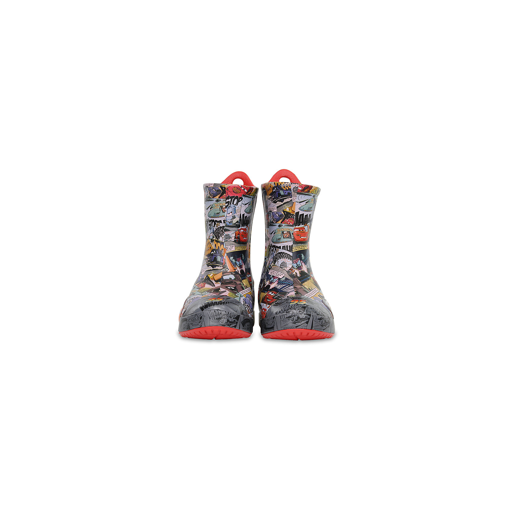 Резиновые сапоги Cars CROCS Резиновые сапоги Cars CROCSПляжная обувь<br>Характеристики товара:<br><br>• цвет: разноцветный<br>• принт: Тачки<br>• сезон: демисезон, лето<br>• материал: 100% полимер Croslite™<br>• непромокаемые<br>• температурный режим: от 0° до +20° С<br>• легко очищаются<br>• антискользящая подошва<br>• язычок для удобного надевания<br>• толстая устойчивая подошва<br>• страна бренда: США<br>• страна изготовитель: Китай<br><br>Сапоги могут быть и стильными, и непромокаемыми! <br><br>Для детской обуви крайне важно, чтобы она была удобной. <br><br>Такие сапоги обеспечивают детям необходимый комфорт, а надежный материал не пропускает внутрь воду. <br><br>Сапоги легко надеваются и снимаются, отлично сидят на ноге. <br><br>Материал, из которого они сделаны, не дает размножаться бактериям, поэтому такая обувь препятствует образованию неприятного запаха и появлению болезней стоп. <br><br>Данная модель особенно понравится детям - ведь в них можно бегать по лужам!<br><br>Резиновые сапоги от торговой марки Crocs можно купить в нашем интернет-магазине.<br><br>Ширина мм: 237<br>Глубина мм: 180<br>Высота мм: 152<br>Вес г: 438<br>Цвет: красный<br>Возраст от месяцев: 132<br>Возраст до месяцев: 144<br>Пол: Мужской<br>Возраст: Детский<br>Размер: 34/35,27,28,29,30,23,24,25,26,31/32,33/34<br>SKU: 5416718