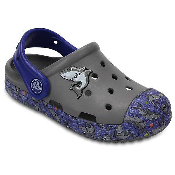 Сабо Crocs Bump It Graphic Clog K, серый Сабо Crocs Bump It Graphic Clog K, серыйПляжная обувь<br>Характеристики товара:<br><br>• цвет: серый<br>• материал: 100% полимер Croslite™<br>• под воздействием температуры тела принимают форму стопы<br>• литая модель<br>• вентиляционные отверстия<br>• бактериостатичный материал<br>• толстая устойчивая подошва<br>• анатомическая стелька с массажными точками стимулирует кровообращение<br>• страна бренда: США<br>• страна изготовитель: Китай<br><br>Сабо Crocs обеспечивают детям необходимый комфорт, а анатомическая стелька с массажными линиями для стимуляции кровообращения позволяет ножкам дольше не уставать. <br><br>Сабо легко надеваются и снимаются, отлично сидят на ноге. <br><br>Материал, из которого они сделаны, не дает размножаться бактериям, поэтому такая обувь препятствует образованию неприятного запаха и появлению болезней стоп.<br><br>Обувь от американского бренда Crocs в данный момент завоевала широкую популярность во всем мире, и это не удивительно - ведь она невероятно удобна. <br><br>Сабо Kids’ Crocs Bump It Graphic Clog K для мальчика от торговой марки Crocs можно купить в нашем интернет-магазине.<br><br>Ширина мм: 225<br>Глубина мм: 139<br>Высота мм: 112<br>Вес г: 290<br>Цвет: серый<br>Возраст от месяцев: 24<br>Возраст до месяцев: 36<br>Пол: Унисекс<br>Возраст: Детский<br>Размер: 26,31/32,25,24,23,30,29,28,27,34/35,33/34<br>SKU: 5416772