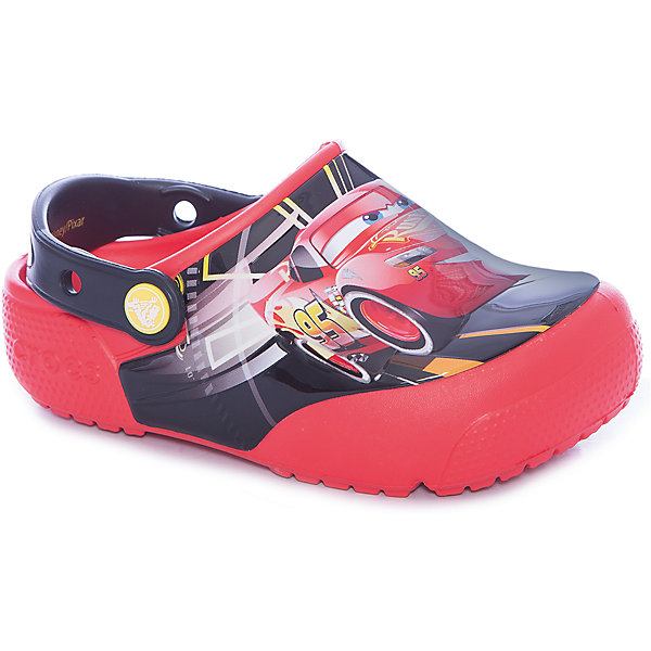 Сабо Kids Classic Cars, CROCS Сабо Kids Classic Cars, CROCSПляжная обувь<br>Характеристики товара:<br><br>• цвет: красный<br>• принт: Тачки<br>• сезон: лето<br>• тип: пляжная обувь<br>• материал: 100% полимер Croslite™<br>• под воздействием температуры тела принимают форму стопы<br>• полностью литая модель<br>• вентиляционные отверстия<br>• бактериостатичный материал<br>• пяточный ремешок фиксирует стопу<br>• отверстия для использования украшений<br>• анатомическая стелька с массажными точками<br>• страна бренда: США<br>• страна изготовитель: Китай<br><br>Для правильного развития ребенка крайне важно, чтобы обувь была удобной.<br><br>Такие сабо обеспечивают детям необходимый комфорт, а анатомическая стелька с массажными линиями для стимуляции кровообращения позволяет ножкам дольше не уставать. <br><br>Сабо легко надеваются и снимаются, отлично сидят на ноге. <br><br>Материал, из которого они сделаны, не дает размножаться бактериям, поэтому такая обувь препятствует образованию неприятного запаха и появлению болезней стоп.<br><br>Обувь от американского бренда Crocs в данный момент завоевала широкую популярность во всем мире, и это не удивительно - ведь она невероятно удобна. <br><br>Её носят врачи, спортсмены, звёзды шоу-бизнеса, люди, которым много времени приходится бывать на ногах - они понимают, как важна комфортная обувь. <br><br>Продукция Crocs - это качественные товары, созданные с применением новейших технологий. <br><br>Обувь отличается стильным дизайном и продуманной конструкцией. Изделие производится из качественных и проверенных материалов, которые безопасны для детей.<br><br>Сабо Kids Classic от торговой марки Crocs можно купить в нашем интернет-магазине.<br><br>Ширина мм: 225<br>Глубина мм: 139<br>Высота мм: 112<br>Вес г: 290<br>Цвет: красный<br>Возраст от месяцев: 48<br>Возраст до месяцев: 60<br>Пол: Унисекс<br>Возраст: Детский<br>Размер: 28,27,34/35,33/34,31/32,26,25,24,23,22,21,30,29<br>SKU: 5416976