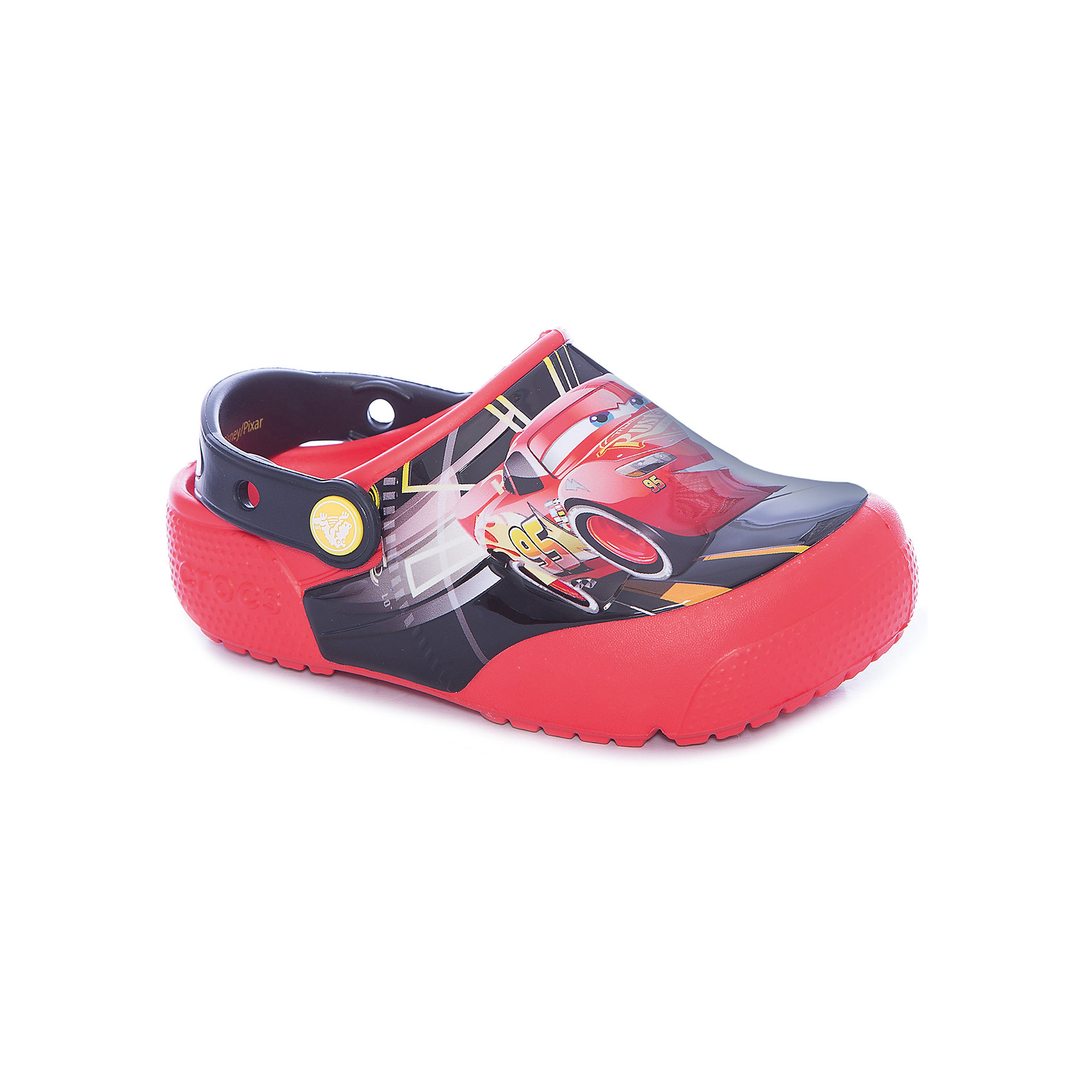 Сабо Kids Classic Cars, CROCS Сабо Kids Classic Cars, CROCSПляжная обувь<br>Характеристики товара:<br><br>• цвет: красный<br>• принт: Тачки<br>• сезон: лето<br>• тип: пляжная обувь<br>• материал: 100% полимер Croslite™<br>• под воздействием температуры тела принимают форму стопы<br>• полностью литая модель<br>• вентиляционные отверстия<br>• бактериостатичный материал<br>• пяточный ремешок фиксирует стопу<br>• отверстия для использования украшений<br>• анатомическая стелька с массажными точками<br>• страна бренда: США<br>• страна изготовитель: Китай<br><br>Для правильного развития ребенка крайне важно, чтобы обувь была удобной.<br><br>Такие сабо обеспечивают детям необходимый комфорт, а анатомическая стелька с массажными линиями для стимуляции кровообращения позволяет ножкам дольше не уставать. <br><br>Сабо легко надеваются и снимаются, отлично сидят на ноге. <br><br>Материал, из которого они сделаны, не дает размножаться бактериям, поэтому такая обувь препятствует образованию неприятного запаха и появлению болезней стоп.<br><br>Обувь от американского бренда Crocs в данный момент завоевала широкую популярность во всем мире, и это не удивительно - ведь она невероятно удобна. <br><br>Её носят врачи, спортсмены, звёзды шоу-бизнеса, люди, которым много времени приходится бывать на ногах - они понимают, как важна комфортная обувь. <br><br>Продукция Crocs - это качественные товары, созданные с применением новейших технологий. <br><br>Обувь отличается стильным дизайном и продуманной конструкцией. Изделие производится из качественных и проверенных материалов, которые безопасны для детей.<br><br>Сабо Kids Classic от торговой марки Crocs можно купить в нашем интернет-магазине.<br><br>Ширина мм: 225<br>Глубина мм: 139<br>Высота мм: 112<br>Вес г: 290<br>Цвет: красный<br>Возраст от месяцев: 24<br>Возраст до месяцев: 24<br>Пол: Унисекс<br>Возраст: Детский<br>Размер: 25,26,31/32,33/34,34/35,27,28,29,30,21,22,23,24<br>SKU: 5416976