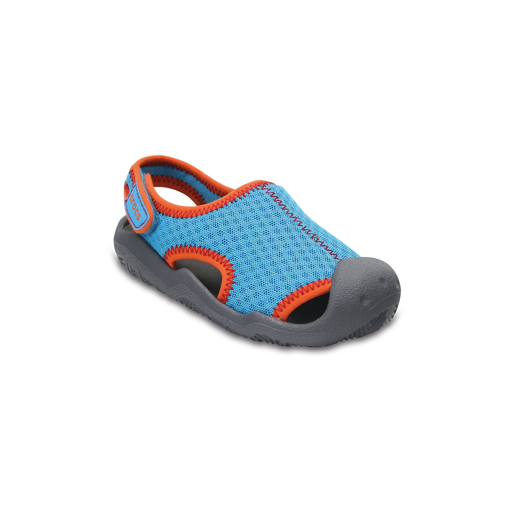Сандалии CROCS Swiftwater Sandal, голубой Сандалии CROCS Swiftwater Sandal, голубойПляжная обувь<br>Характеристики:<br><br>• цвет: голубой<br>• сетчатый верх с регулируемой застежкой для надежной фиксации<br>• стелька Croslite™ <br>• дышащий верх из сетки-меш<br>• регулируемая посадка<br><br>Сандалии на любой случай жизни и любое время дня.<br><br>Обувь от американского бренда Crocs в данный момент завоевала широкую популярность во всем мире, и это не удивительно - ведь она невероятно удобна. <br><br>Её носят врачи, спортсмены, звёзды шоу-бизнеса, люди, которым много времени приходится бывать на ногах - они понимают, как важна комфортная обувь. <br><br>Продукция Crocs - это качественные товары, созданные с применением новейших технологий. <br><br>Обувь отличается стильным дизайном и продуманной конструкцией. <br><br>Изделие производится из качественных и проверенных материалов, которые безопасны для детей.<br><br>Сандалии Swiftwater Sandal от торговой марки Crocs можно купить в нашем интернет-магазине.<br><br>Ширина мм: 219<br>Глубина мм: 154<br>Высота мм: 121<br>Вес г: 343<br>Цвет: синий<br>Возраст от месяцев: 24<br>Возраст до месяцев: 24<br>Пол: Унисекс<br>Возраст: Детский<br>Размер: 25,34/35,27,28,29,30,23,24,26,31/32,33/34<br>SKU: 5417129
