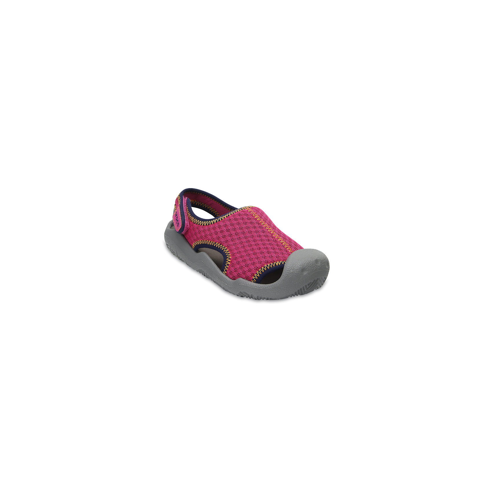 Сандалии CROCS Swiftwater Sandal, розовый Сандалии CROCS Swiftwater Sandal, розовыйПляжная обувь<br>Характеристики:<br><br>• цвет: розовый<br>• сетчатый верх с регулируемой застежкой для надежной фиксации<br>• стелька Croslite™ <br>• дышащий верх из сетки-меш<br>• регулируемая посадка<br><br>Сандалии на любой случай жизни и любое время дня.<br><br>Обувь от американского бренда Crocs в данный момент завоевала широкую популярность во всем мире, и это не удивительно - ведь она невероятно удобна. <br><br>Её носят врачи, спортсмены, звёзды шоу-бизнеса, люди, которым много времени приходится бывать на ногах - они понимают, как важна комфортная обувь. <br><br>Продукция Crocs - это качественные товары, созданные с применением новейших технологий. <br><br>Обувь отличается стильным дизайном и продуманной конструкцией. <br><br>Изделие производится из качественных и проверенных материалов, которые безопасны для детей.<br><br>Сандалии Swiftwater Sandal от торговой марки Crocs можно купить в нашем интернет-магазине.<br><br>Ширина мм: 219<br>Глубина мм: 154<br>Высота мм: 121<br>Вес г: 343<br>Цвет: розовый<br>Возраст от месяцев: 132<br>Возраст до месяцев: 144<br>Пол: Унисекс<br>Возраст: Детский<br>Размер: 34/35,27,28,29,30,23,24,25,26,31/32,33/34<br>SKU: 5417141