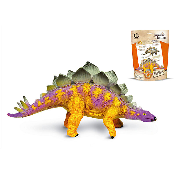 Динозавр Стегозавр, коллекция Jurassic Hunters», Geoworld Динозавр Стегозавр, коллекция Jurassic Hunters», GeoworldМир животных<br>Характеристики товара:<br><br>• материал: пластик<br>• возраст: от 4 лет<br>• длина игрушки: 15 см<br>• масштаб: 1:60<br>• в комплекте: фигурка динозавра, страница с научной информацией о динозавре, мини-буклет с указанием полной коллекции Jurassic Hunters (Охотников за Динозаврами).<br>• габариты упаковки: 34х21х8 см<br>• вес: 114 г<br>• страна бренда: Италия<br><br>Детализированная фигурка отлично впишется в коллекцию динозавров юного палеонтолога. Уникальный дизайн, проработанные мелкие детали и художественное исполнение сделали игрушку очень реалистичной и перенесли ее в раздел коллекционных моделей. Материалы, использованные при изготовлении товаров, проходят проверку на качество и соответствие международным требованиям по безопасности.<br>Такие фигурки помогают привить детям любовь к учебе, развить воображение и интерес к коллекционированию.<br><br>Динозавр Стегозавр, коллекция Jurassic Hunter, от бренда Geoworld можно купить в нашем интернет-магазине.<br><br>Ширина мм: 210<br>Глубина мм: 80<br>Высота мм: 270<br>Вес г: 114<br>Возраст от месяцев: 48<br>Возраст до месяцев: 108<br>Пол: Унисекс<br>Возраст: Детский<br>SKU: 5418989