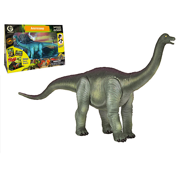 Динозавр Апатозавр, коллекция Jurassic Action, Geoworld Динозавр Апатозавр, коллекция Jurassic Action, GeoworldМир животных<br>Характеристики товара:<br><br>• материал: пластик, картон<br>• фигурка подвижная<br>• возраст: от 4 лет<br>• габариты упаковки: 23х11х33 см<br>• комплектация: фигурка динозавра, карточка, диорама<br>• вес: 400 г<br>• страна бренда: Италия<br><br>Детализированная фигурка отлично впишется в коллекцию динозавров юного палеонтолога. Уникальный дизайн, проработанные мелкие детали и художественное исполнение сделали игрушку очень реалистичной и перенесли ее в раздел коллекционных моделей. Материалы, использованные при изготовлении товаров, проходят проверку на качество и соответствие международным требованиям по безопасности.<br><br>У фигурки подвижны конечности и голова, поэтому ей можно придавать разные позы. Также в наборе идет карточка, описывающая этого динозавра, и буклет. Плюс - диорама со средой обитания динозавра. Такие фигурки помогают привить детям любовь к учебе, развить воображение и интерес к коллекционированию.<br><br>Динозавр Апатозавр, коллекция Jurassic Action, от бренда Geoworld можно купить в нашем интернет-магазине.<br><br>Ширина мм: 230<br>Глубина мм: 110<br>Высота мм: 330<br>Вес г: 400<br>Возраст от месяцев: 60<br>Возраст до месяцев: 108<br>Пол: Унисекс<br>Возраст: Детский<br>SKU: 5418997