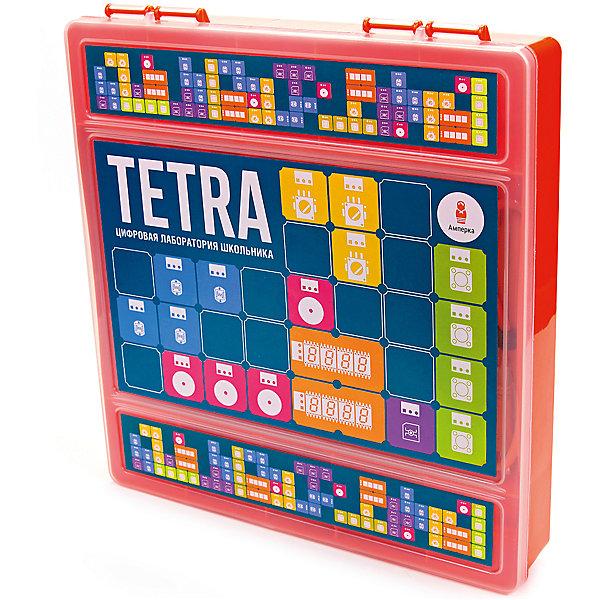 Набор Tetra, Амперка Набор Tetra, АмперкаРобототехника и электроника<br>Набор Tetra, Амперка.<br><br>Характеристики:<br><br>• Комплектация: материнская плата Tetra, светодиод красный «Пиранья» (Troyka-модуль) 2 шт, светодиод желтый «Пиранья» (Troyka-модуль) 2 шт, светодиод зеленый «Пиранья» (Troyka-модуль) 2 шт, кнопка (Troyka-модуль) 2 шт, зуммер (Troyka-модуль), аналоговый термометр (Troyka-модуль), датчик освещённости (Troyka-модуль), датчик Холла (Troyka-модуль), ИК-приёмник (Troyka-модуль), потенциометр (Troyka-модуль), микросервопривод FS90, кабель USB (A — B), книга<br>• Упаковка: пластиковая коробка<br>• Размер упаковки: 26х24х15 см.<br><br>Хотите научить ребёнка основам программирования, но понимаете, что скучные книги могут навсегда отбить его интерес к этой теме? Набор «Tetra» — отличное решение для начала увлекательных экспериментов, которые не оставят ребёнка равнодушным и станут первым шагом в освоении этой науки. Набор состоит из материнской платы Tetra, комплекта электронных модулей и книги с экспериментами. Книга в наборе подробно рассказывает, как работать с платой и средой программирования. Эксперименты и программы идут от простых к более сложным. <br><br>Всего в книге — 96 заданий, включая эксперименты для самостоятельного выполнения и идеи для собственных проектов. Желаемое поведение устройства описывают с помощью визуального языка программирования Scratch (Скретч), который специально создан для изучения детьми основ программирования. Плата Tetra — это настоящий маленький компьютер. Можно подключить Tetra к своему компьютеру через обычный USB-кабель, а затем запрограммировать её на выполнение задуманного алгоритма, и тем самым создать собственное электронное устройство.<br><br>Набор Tetra, Амперка можно купить в нашем интернет-магазине.<br><br>Ширина мм: 260<br>Глубина мм: 240<br>Высота мм: 15<br>Вес г: 1609<br>Возраст от месяцев: 168<br>Возраст до месяцев: 108<br>Пол: Унисекс<br>Возраст: Детский<br>SKU: 5427689