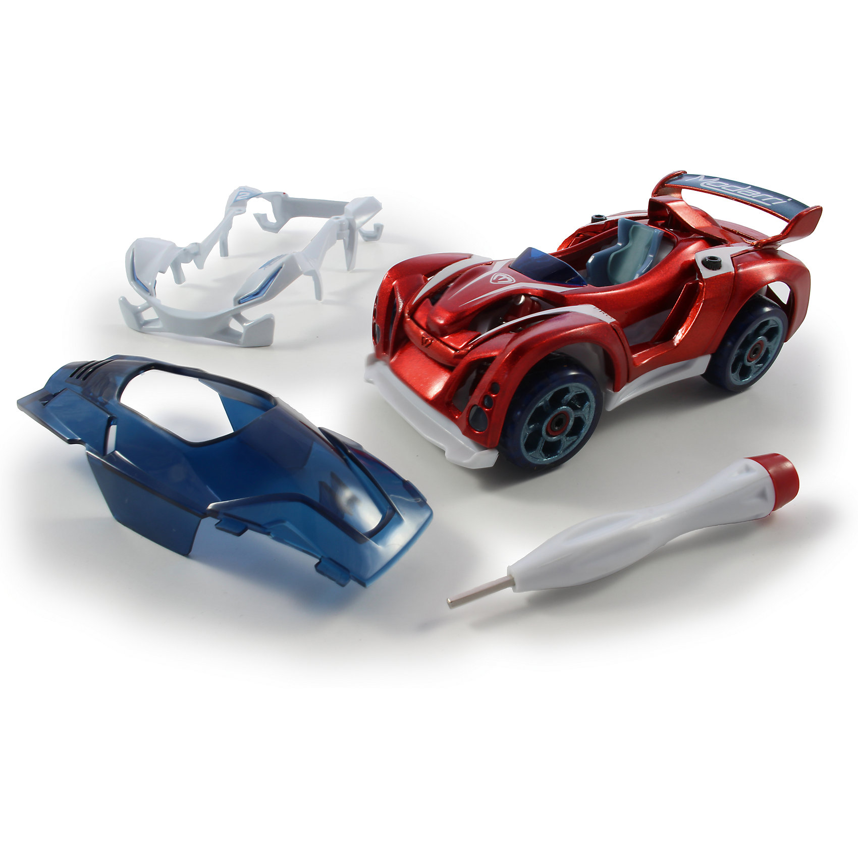 Набор для сборки машинки T1 Track Deluxe, Modarri Набор для сборки машинки T1 Track Deluxe, ModarriСборные модели транспорта<br>Набор для сборки машинки T1 Track Deluxe, Modarri<br><br>Характеристики: <br><br>• Возраст: от 7 лет<br>• Материал: металл, пластмасса<br>• Комплектация набора: детали для сборки машины, отвертка, инструкция<br><br>Этот современный набор подойдет для использования детьми от семи лет. В комплект входят запчасти для создания гоночных машинок, которые смоделированы по образцу настоящих итальянских суперкаров и внедорожника с яркой подсветкой и высокой маневренностью. Все запчасти автомобилей взаимозаменяемы между собой, а так же имеют повышенную прочность. <br><br>Каждая модель имеет высокую детализацию и, без сомнения, впечатлит юного конструктора. В наборе содержатся не только детали от машинок, но и отвертка с инструкцией, чтобы ваш ребенок мог как можно скорее получить впечатляющий и радующий его результат.<br><br>Набор для сборки машинки T1 Track Deluxe, Modarri можно купить в нашем интернет-магазине.<br><br>Ширина мм: 250<br>Глубина мм: 222<br>Высота мм: 75<br>Вес г: 300<br>Возраст от месяцев: 96<br>Возраст до месяцев: 2147483647<br>Пол: Унисекс<br>Возраст: Детский<br>SKU: 5430833