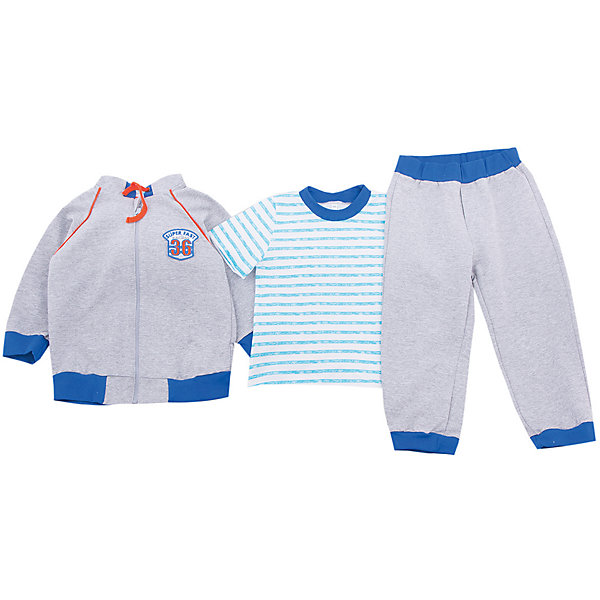 Костюм для мальчика Soni Kids Костюм для мальчика Soni KidsКомплекты<br>Костюм для мальчика Soni Kids<br>Состав:<br>95% хлопок 5% лайкра футер<br><br>Ширина мм: 157<br>Глубина мм: 13<br>Высота мм: 119<br>Вес г: 200<br>Цвет: серый<br>Возраст от месяцев: 6<br>Возраст до месяцев: 9<br>Пол: Мужской<br>Возраст: Детский<br>Размер: 74,98,92,86,80<br>SKU: 5432221