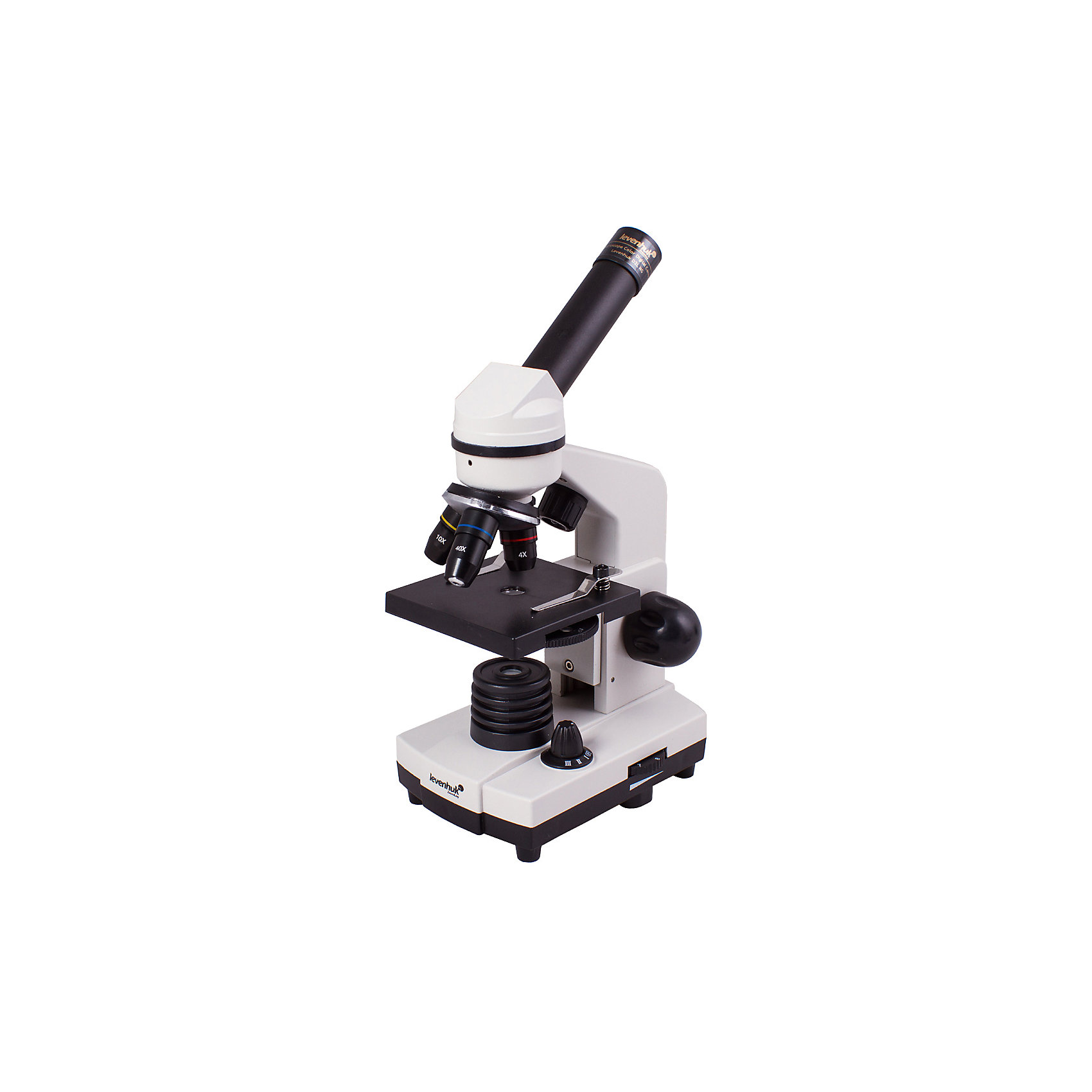 Микроскоп Levenhuk Rainbow D2L, 0,3 Мпикс, Moonstone\Лунный камень Микроскоп Levenhuk Rainbow D2L, 0,3 Мпикс, Moonstone\Лунный каменьМикроскопы<br>Характеристики товара:<br><br>• тип: цифровые, световые/оптические, биологические<br>• материал: металл, пластик<br>• увеличение: до 400 крат<br>• объективы: 4х, 10х, 40<br>• подсветка: светодиодная<br>• источник питания: 220 В/50 Гц<br>• способ экспозиции: ERS (электронная моментальная фотография)<br>• ПО, драйверы: программа Levenhuk ToupView<br>• программные возможности: размер изображения, яркость, время выдержки<br>• выход: USB 2.0, 480Мб/с<br>• системные требования: Windows XP/Vista/7/8/10 (32 и 64 бит), процессор до 2,8 ГГц Intel Core 2 или выше, порт USB 2.0<br>• источник питания камеры: USB-кабель<br>• подсветка работает от батареек 3хАА<br>• комплектация: микроскоп, окуляр WF10х, предметный столик с зажимами, диск с диафрагмами<br>• диаметр окулярной трубки: 23,2 мм<br>• страна бренда: США<br>• страна производства: КНР<br><br>Собственный микроскоп - это отличный способ заинтересовать ребенка наукой и привить ему интерес к учебе. Эта модель микроскопа была разработана специально для детей - он позволяет увеличивать препарат в 400 крат, с помощью этого дети могут исследовать состав и структуру разнообразных предметов, веществ и организмов. Благодаря стильному дизайну этот микроскоп отлично вписывается в интерьер!<br><br>Оптические приборы от американской компании Levenhuk уже успели зарекомендовать себя как качественная и надежная продукция. Для их производства используются только безопасные и проверенные материалы. Такой прибор способен прослужить долго. Подарите ребенку интересную и полезную вещь!<br><br>Микроскоп Levenhuk Rainbow D2L, 0,3 Мпикс, Moonstone\Лунный камень от известного бренда Levenhuk (Левенгук) можно купить в нашем интернет-магазине.<br><br>Ширина мм: 230<br>Глубина мм: 150<br>Высота мм: 370<br>Вес г: 1620<br>Возраст от месяцев: 60<br>Возраст до месяцев: 2147483647<br>Пол: Унисекс<br>Возраст: Детский<br>SKU: 5435263