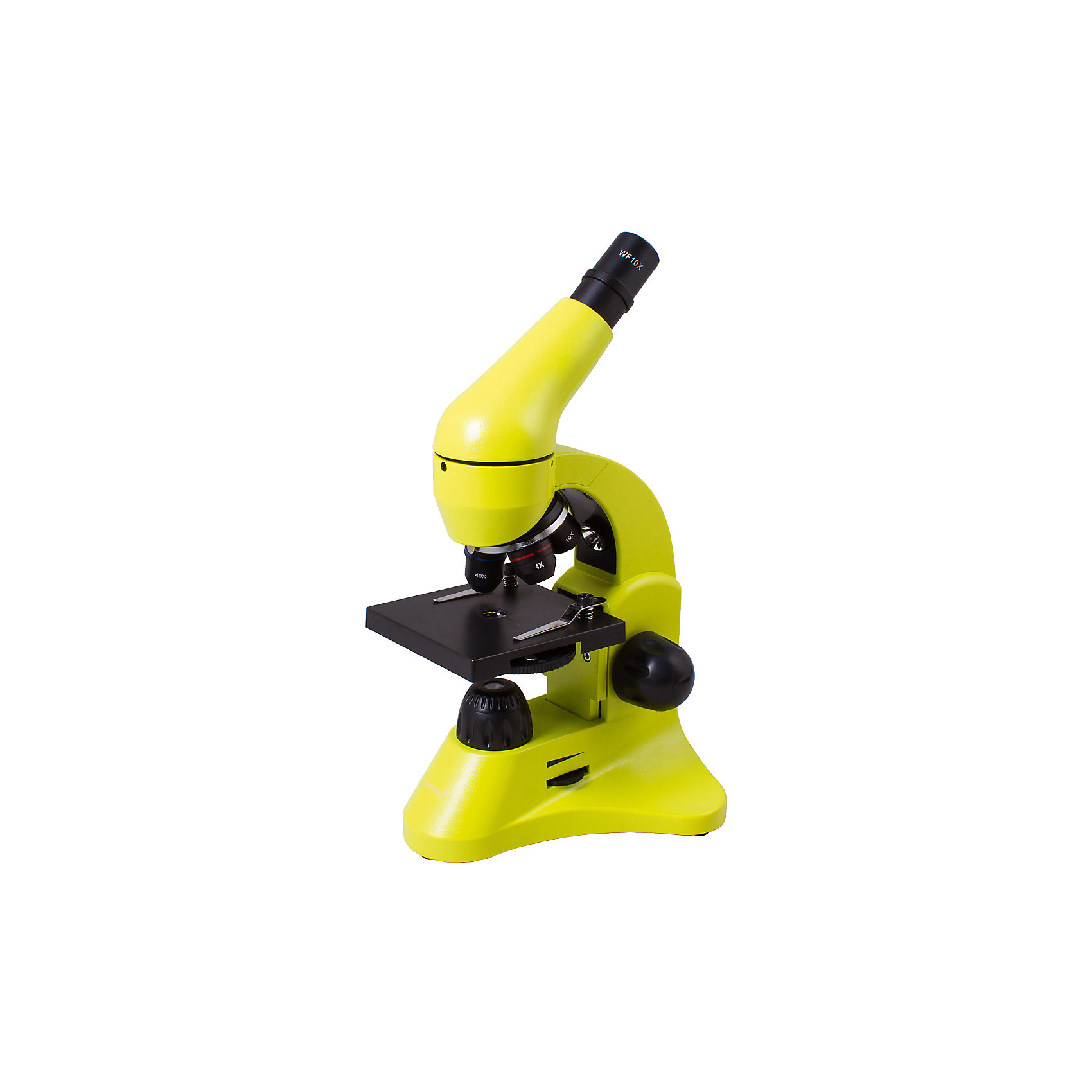 Микроскоп Levenhuk Rainbow 50L Lime\Лайм Микроскоп Levenhuk Rainbow 50L Lime\ЛаймМикроскопы<br>Характеристики товара:<br><br>• тип: световые/оптические, биологические<br>• материал: металл, пластик<br>• увеличение: до 800 крат<br>• объективы: 4х, 10х, 40<br>• подсветка: светодиодная<br>• источник питания: 220 В/50 Гц<br>• комплектация: микроскоп, окуляр WF16х, предметный столик с зажимами, линза барлоу, диск с диафрагмами, адаптер питания от сети (питание 110-220 В, 50 Гц), инструкция по эксплуатации и гарантийный талон, пинцет, инкубатор для артемии, микротом, флакон с дрожжами, флакон со смолой для изготовления препаратов, флакон с морской солью, флакон с артемией (морским рачком), 5 готовых образцов и 5 чистых предметных стекол, пипетка, пылезащитный чехол<br>• подсветка работает от батареек АА<br>• страна бренда: США<br>• страна производства: КНР<br><br>Собственный микроскоп - это отличный способ заинтересовать ребенка наукой и привить ему интерес к учебе. Эта модель микроскопа была разработана специально для детей - он позволяет увеличивать препарат в 800 крат, с помощью этого дети могут исследовать состав и структуру разнообразных предметов, веществ и организмов. Благодаря стильному дизайну этот микроскоп отлично вписывается в интерьер!<br><br>Оптические приборы от американской компании Levenhuk уже успели зарекомендовать себя как качественная и надежная продукция. Для их производства используются только безопасные и проверенные материалы. Такой прибор способен прослужить долго. Подарите ребенку интересную и полезную вещь!<br><br>Микроскоп Levenhuk Rainbow 50L Lime\Лайм от известного бренда Levenhuk (Левенгук) можно купить в нашем интернет-магазине.<br><br>Ширина мм: 180<br>Глубина мм: 405<br>Высота мм: 270<br>Вес г: 2780<br>Возраст от месяцев: 60<br>Возраст до месяцев: 2147483647<br>Пол: Унисекс<br>Возраст: Детский<br>SKU: 5435272