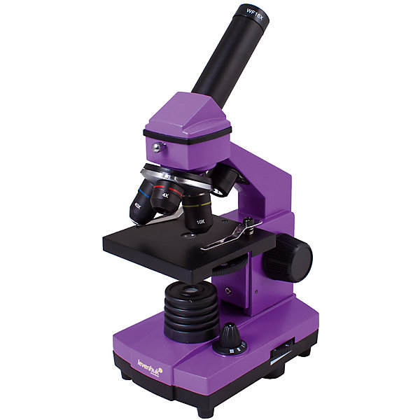 Микроскоп Levenhuk Rainbow 2L PLUS Amethyst\Аметист Микроскоп Levenhuk Rainbow 2L PLUS Amethyst\АметистМикроскопы<br>Характеристики товара:<br><br>• материал: металл, пластик<br>• увеличение: до 640 крат<br>• набор для опытов в комплекте<br>• прочный металлический корпус<br>• подсветка: светодиод<br>• лампа работает от батареек 3хАА<br>• комплектация: микроскоп, объективы: 4х, 10х и 40хs, окуляр: WF16x, Предметный столик с зажимами, диск с диафрагмами, конденсор, встроенные нижний и верхний осветители на светодиодах, сетевой адаптер (питание 220 В, 50 Гц), инструкция по эксплуатации и гарантийный талон, пинцет, инкубатор для артемии, микротом, флакон с дрожжами, флакон со смолой для изготовления препаратов, флакон с морской солью, флакон с артемией (морским рачком), 5 готовых образцов и 5 чистых предметных стекол, пипетка, пылезащитный чехол<br>• страна бренда: США<br>• страна производства: КНР<br><br>Собственный микроскоп - это отличный способ заинтересовать ребенка наукой и привить ему интерес к учебе. Эта модель микроскопа была разработана специально для детей - он позволяет увеличивать препарат в 640 крат, с помощью этого дети могут исследовать состав и структуру разнообразных предметов, веществ и организмов. Благодаря стильному дизайну этот микроскоп отлично вписывается в интерьер!<br><br>Оптические приборы от американской компании Levenhuk уже успели зарекомендовать себя как качественная и надежная продукция. Для их производства используются только безопасные и проверенные материалы. Такой прибор способен прослужить долго. Подарите ребенку интересную и полезную вещь!<br><br>Микроскоп Levenhuk Rainbow 2L PLUS Amethyst\Аметист от известного бренда Levenhuk (Левенгук) можно купить в нашем интернет-магазине.<br><br>Ширина мм: 230<br>Глубина мм: 150<br>Высота мм: 370<br>Вес г: 1840<br>Возраст от месяцев: 60<br>Возраст до месяцев: 2147483647<br>Пол: Унисекс<br>Возраст: Детский<br>SKU: 5435275