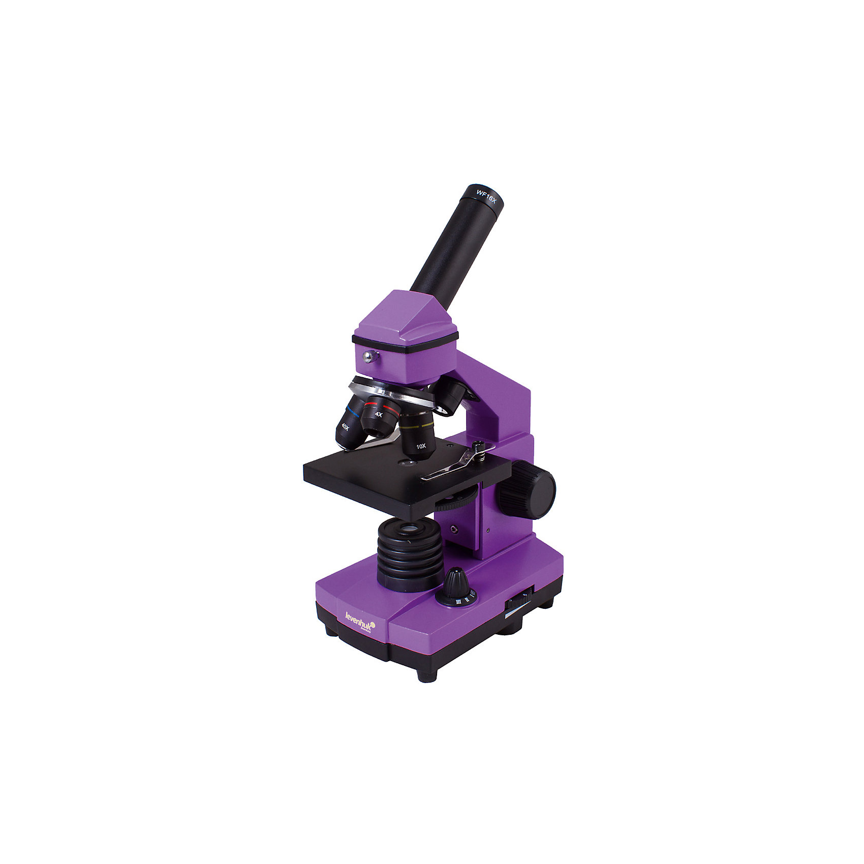 Микроскоп Levenhuk Rainbow 2L PLUS Amethyst\Аметист Микроскоп Levenhuk Rainbow 2L PLUS Amethyst\АметистМикроскопы<br>Характеристики товара:<br><br>• материал: металл, пластик<br>• увеличение: до 640 крат<br>• набор для опытов в комплекте<br>• прочный металлический корпус<br>• подсветка: светодиод<br>• лампа работает от батареек 3хАА<br>• комплектация: микроскоп, объективы: 4х, 10х и 40хs, окуляр: WF16x, Предметный столик с зажимами, диск с диафрагмами, конденсор, встроенные нижний и верхний осветители на светодиодах, сетевой адаптер (питание 220 В, 50 Гц), инструкция по эксплуатации и гарантийный талон, пинцет, инкубатор для артемии, микротом, флакон с дрожжами, флакон со смолой для изготовления препаратов, флакон с морской солью, флакон с артемией (морским рачком), 5 готовых образцов и 5 чистых предметных стекол, пипетка, пылезащитный чехол<br>• страна бренда: США<br>• страна производства: КНР<br><br>Собственный микроскоп - это отличный способ заинтересовать ребенка наукой и привить ему интерес к учебе. Эта модель микроскопа была разработана специально для детей - он позволяет увеличивать препарат в 640 крат, с помощью этого дети могут исследовать состав и структуру разнообразных предметов, веществ и организмов. Благодаря стильному дизайну этот микроскоп отлично вписывается в интерьер!<br><br>Оптические приборы от американской компании Levenhuk уже успели зарекомендовать себя как качественная и надежная продукция. Для их производства используются только безопасные и проверенные материалы. Такой прибор способен прослужить долго. Подарите ребенку интересную и полезную вещь!<br><br>Микроскоп Levenhuk Rainbow 2L PLUS Amethyst\Аметист от известного бренда Levenhuk (Левенгук) можно купить в нашем интернет-магазине.<br><br>Ширина мм: 230<br>Глубина мм: 150<br>Высота мм: 370<br>Вес г: 1840<br>Возраст от месяцев: 60<br>Возраст до месяцев: 2147483647<br>Пол: Унисекс<br>Возраст: Детский<br>SKU: 5435275