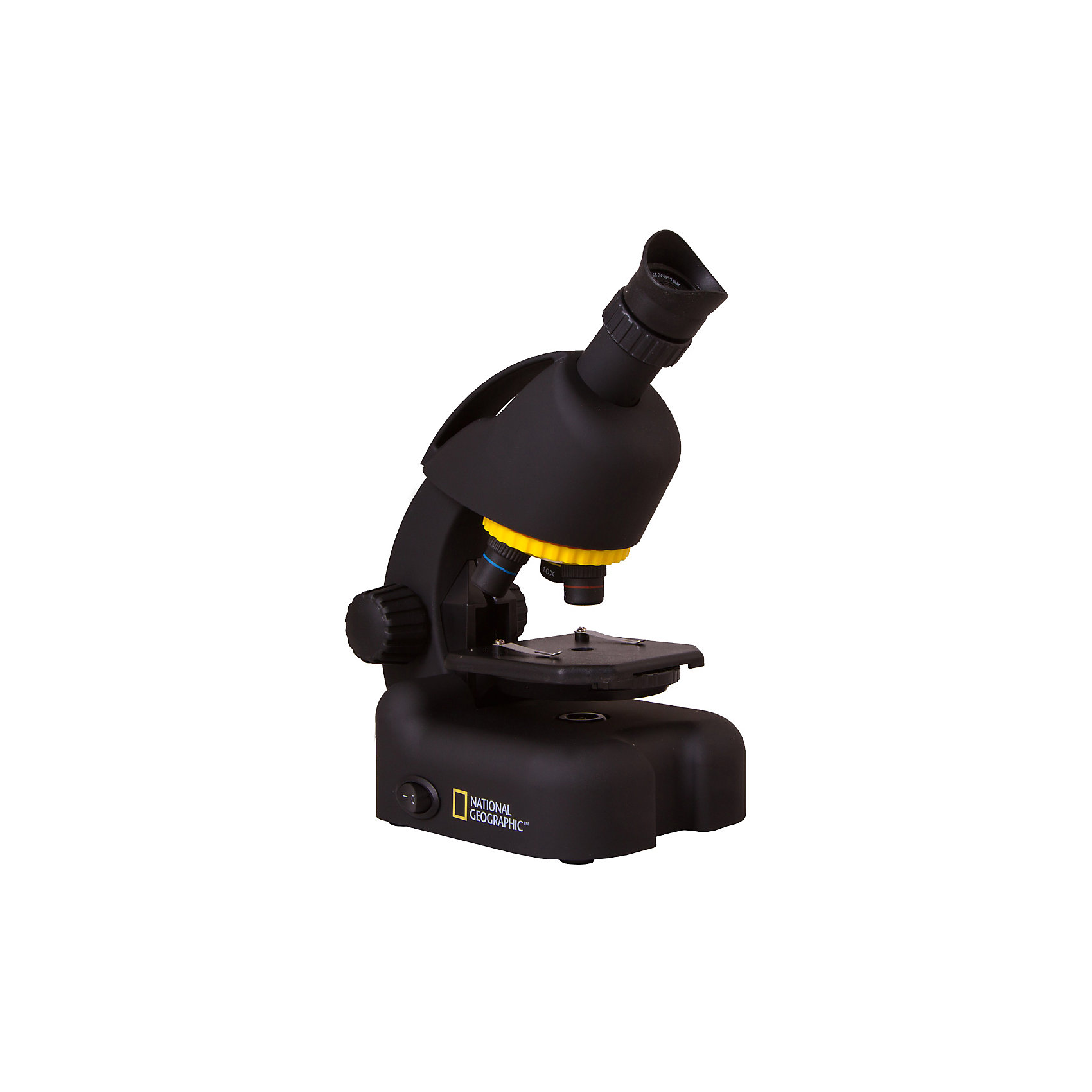 Микроскоп Bresser National Geographic 40–640x, с адаптером для смартфона Микроскоп Bresser National Geographic 40–640x, с адаптером для смартфонаМикроскопы<br>Характеристики товара:<br><br>• материал: металл, пластик<br>• увеличение: до 640 крат<br>• объективы: 4х, 10х, 40х<br>• подсветка: светодиодная<br>• подсветка работает от батареек 2хАА<br>• вес: 0,92 кг<br>• размер: 22х16х11 см<br>• комплектация: микроскоп, окуляр WF10x–WF16, объективы, набор для опытов, готовые препараты<br>• страна бренда: Германия<br><br>В этом наборе есть всё необходимое, чтобы приступить к опытам немедленно! Собственный микроскоп - это отличный способ заинтересовать ребенка наукой и привить ему интерес к учебе. Эта модель микроскопа была разработана специально для детей - он позволяет увеличивать препарат в 640 крат, с помощью этого дети могут исследовать состав и структуру разнообразных предметов, веществ и организмов. Благодаря стильному дизайну этот микроскоп отлично вписывается в интерьер!<br><br>Оптические приборы от немецкой компании Bresser уже успели зарекомендовать себя как качественная и надежная продукция. Для их производства используются только безопасные и проверенные материалы. Такой прибор способен прослужить долго. Подарите ребенку интересную и полезную вещь!<br><br>Микроскоп Bresser National Geographic 40–640x, с адаптером для смартфона от известного бренда Bresser (Брессер) можно купить в нашем интернет-магазине.<br><br>Ширина мм: 280<br>Глубина мм: 170<br>Высота мм: 155<br>Вес г: 920<br>Возраст от месяцев: 60<br>Возраст до месяцев: 2147483647<br>Пол: Унисекс<br>Возраст: Детский<br>SKU: 5435306