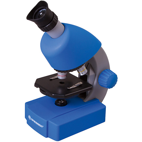Микроскоп Bresser Junior 40x-640x, синий Микроскоп Bresser Junior 40x-640x, синийМикроскопы<br>Характеристики товара:<br><br>• материал: металл, пластик<br>• увеличение: до 640 крат<br>• объективы: 4х, 10х, 40х<br>• подсветка: светодиодная<br>• подсветка работает от батареек 3хАА<br>• вес: 0,556 кг<br>• размер: 22х16х10 см<br>• комплектация: микроскоп, окуляр WF10x–WF16, объективы, набор для опытов, готовые препараты<br>• страна бренда: Германия<br><br>В этом наборе есть всё необходимое, чтобы приступить к опытам немедленно! Собственный микроскоп - это отличный способ заинтересовать ребенка наукой и привить ему интерес к учебе. Эта модель микроскопа была разработана специально для детей - он позволяет увеличивать препарат в 640 крат, с помощью этого дети могут исследовать состав и структуру разнообразных предметов, веществ и организмов. Благодаря стильному дизайну этот микроскоп отлично вписывается в интерьер!<br><br>Оптические приборы от немецкой компании Bresser уже успели зарекомендовать себя как качественная и надежная продукция. Для их производства используются только безопасные и проверенные материалы. Такой прибор способен прослужить долго. Подарите ребенку интересную и полезную вещь!<br><br>Микроскоп Bresser Junior 40x-640x, синий, от известного бренда Bresser (Брессер) можно купить в нашем интернет-магазине.<br><br>Ширина мм: 280<br>Глубина мм: 155<br>Высота мм: 170<br>Вес г: 860<br>Возраст от месяцев: 60<br>Возраст до месяцев: 2147483647<br>Пол: Унисекс<br>Возраст: Детский<br>SKU: 5435322