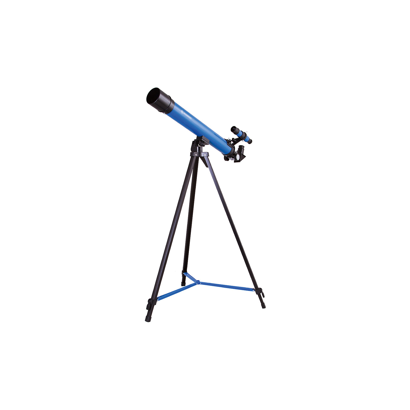 Телескоп Bresser Junior Space Explorer 45/600, синий Телескоп Bresser Junior Space Explorer 45/600, синийТелескопы<br>Характеристики товара:<br><br>• материал: металл, пластик<br>• увеличение: до 100 крат<br>• диаметр объектива (апертура): 45 мм<br>• окуляры в комплекте: SR-6 мм и SR-12 мм, оборачивающий окуляр 1,5х<br>• искатель оптический: 6х30<br>• регулируемая алюминиевая тренога<br>• тип управления телескопом: ручной<br>• тип монтировки: азимутальная<br>• вес: 1,1 кг<br>• размер упаковки: 23х77х12 см<br>• комплектация: телескоп, окуляры, зеркало, тренога, карта<br>• страна бренда: Германия<br><br>Телескоп - это отличный способ заинтересовать ребенка наблюдениями за небесными телами и привить ему интерес к учебе. Эта модель была разработана специально для детей - он позволяет увеличивать предметы из космоса и изучать их. Благодаря легкому и прочному корпусу телескоп удобно брать с собой!<br><br>Оптические приборы от немецкой компании Bresser уже успели зарекомендовать себя как качественная и надежная продукция. Для их производства используются только безопасные и проверенные материалы. Такой прибор способен прослужить долго. Подарите ребенку интересную и полезную вещь!<br><br>Телескоп Bresser Junior Space Explorer 45/600, синий, от известного бренда Bresser (Брессер) можно купить в нашем интернет-магазине.<br><br>Ширина мм: 770<br>Глубина мм: 230<br>Высота мм: 125<br>Вес г: 2210<br>Возраст от месяцев: 60<br>Возраст до месяцев: 2147483647<br>Пол: Унисекс<br>Возраст: Детский<br>SKU: 5435326