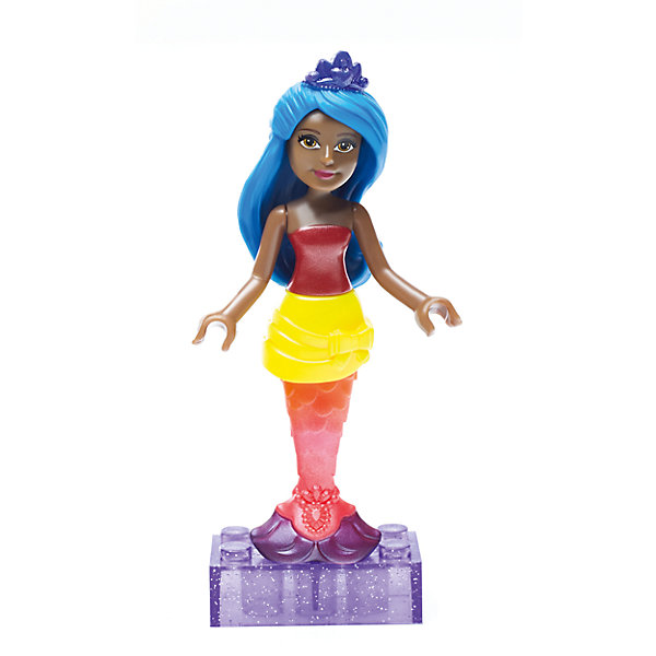 Барби: мини фигурка Rainbow Mermaid, MEGA BLOKS Барби: мини фигурка Rainbow Mermaid, MEGA BLOKSПластмассовые конструкторы<br>Барби: мини фигурка Rainbow Mermaid, MEGA BLOKS (МЕГА БЛОКС).<br><br>Характеристики:<br><br>• Комплектация: фигурка, подставка<br>• Количество деталей: 6<br>• Высота фигурки: 7 см.<br>• Материал: пластик<br>• Упаковка: блистер<br>• Размер упаковки: 14x9x4 см.<br><br>Вы когда-нибудь мечтали о том, чтобы совместить самую известную в мире куклу – Барби с конструктором? Mega Bloks представляет очаровательную мини фигурку Rainbow Splash Mermaid Barbie, которую можно собрать из 6 деталей. У куклы - симпатичный наряд, красивая прическа, милое личико и специальные ручки, позволяющие удерживать аксессуары. <br><br>Маленькая кукла может не только стоять, но и сидеть. Ручки подвижны. В комплект с мини-фигуркой входит подставка. Соединяйте набор с другими конструкторами Barbie Mega Bloks, меняйте прически и наряды и создавайте свой волшебный и красочный мир Барби!<br><br>Барби: мини фигурку Rainbow Mermaid, MEGA BLOKS (МЕГА БЛОКС) можно купить в нашем интернет-магазине.<br><br>Ширина мм: 90<br>Глубина мм: 25<br>Высота мм: 125<br>Вес г: 14<br>Возраст от месяцев: 48<br>Возраст до месяцев: 120<br>Пол: Женский<br>Возраст: Детский<br>SKU: 5440291