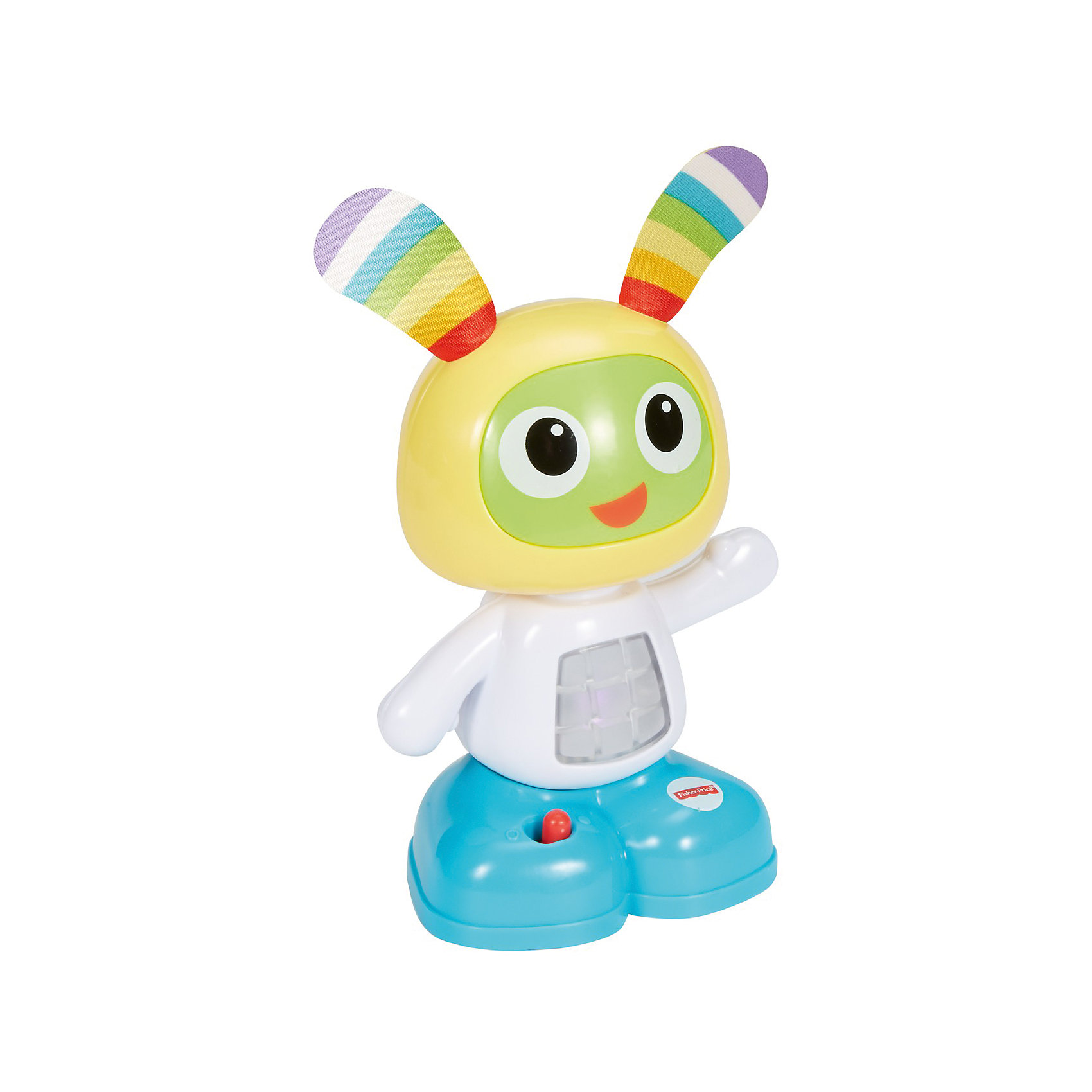 Мини-игрушка Бибо, Fisher Price Мини-игрушка Бибо, Fisher PriceРазвивающие игрушки<br>Мини-игрушка Бибо, Fisher Price (Фишер Прайс).<br><br>Характеристики:<br><br>• Высота: 15 см.<br>• Материал: пластик, металл<br>• Батарейки: 2хААА / LR0.3 1,5V (в комплект не входят)<br><br>Обучающая мини-игрушка Бибо от торговой марки Fisher-Price (Фишер Прайс), выполненная в виде забавного зайчика с веселой мордашкой и длинными ушками, привлечет внимание вашего малыша. Внутри игрушки есть звуковой и световой модули, активировать которые можно нажав на покачивающуюся голову. Бибо обучит вашего малыша новым фразам, мелодиям и веселым песенкам, под которые можно танцевать. <br><br>Игрушка поможет ребенку в развитии координации движений, моторных навыков, музыкального и слухового восприятия. С Бибо ваш малыш не заскучает и сможет придумать множество веселых игр и занятий. Игрушка изготовлена из качественного пластика, благодаря чему ей не страшны удары и падения.<br><br>Мини-игрушку Бибо, Fisher Price (Фишер Прайс) можно купить в нашем интернет-магазине.<br><br>Ширина мм: 105<br>Глубина мм: 70<br>Высота мм: 160<br>Вес г: 273<br>Возраст от месяцев: 72<br>Возраст до месяцев: 432<br>Пол: Унисекс<br>Возраст: Детский<br>SKU: 5440294