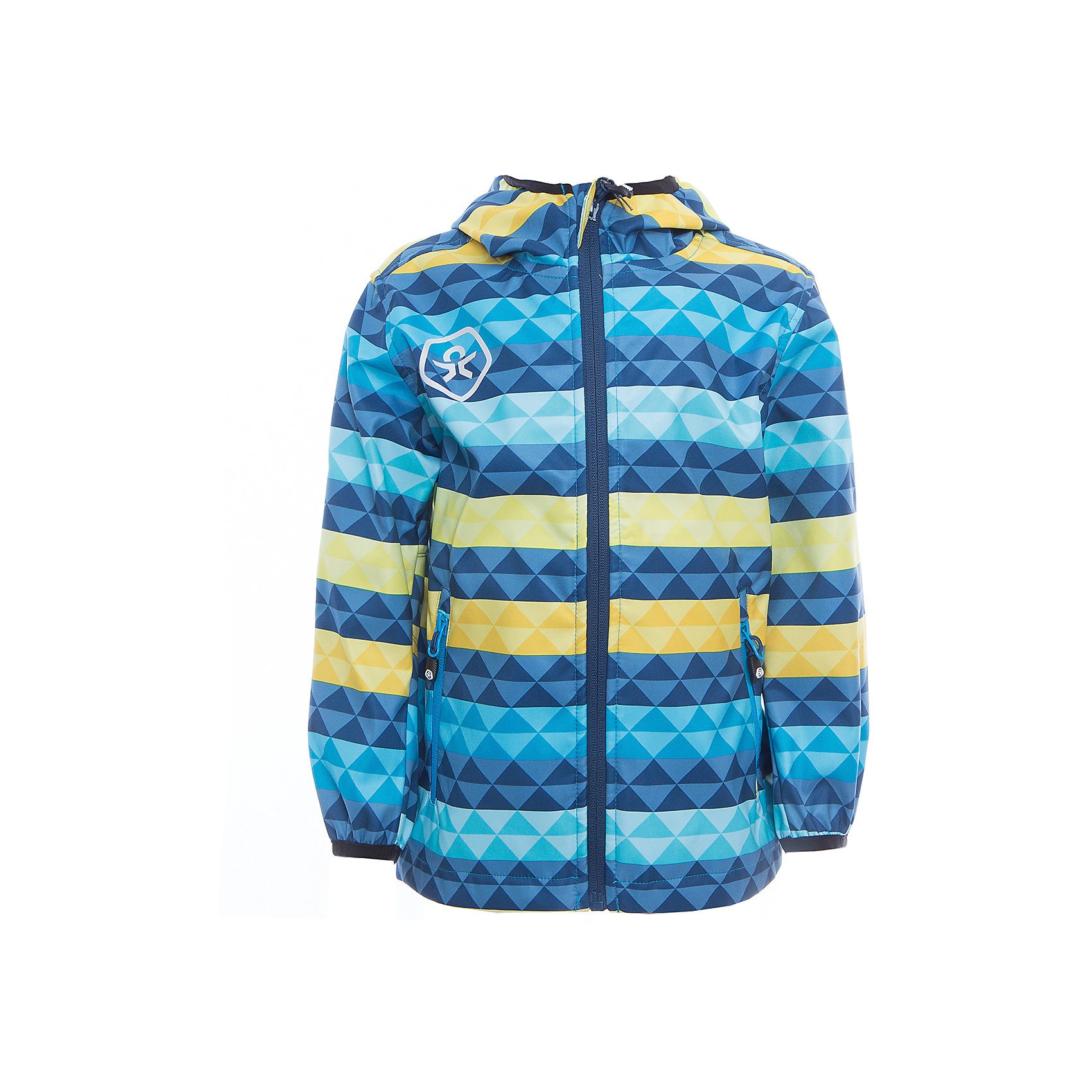 Куртка для мальчика Color Kids Куртка для мальчика Color KidsВерхняя одежда<br>Характеристики товара:<br><br>• цвет: голубой<br>• состав: 100 % полиэстер, softshell клееный с интерлоком<br>• без подкладки (для Softshell она не нужна, внутренняя сторона этой ткани очень приятная на ощупь)<br>• без утеплителя<br>• температурный режим: от +10 С° до +20 С°<br>• мембранная технология<br>• водонепроницаемость: 8000 мм<br>• воздухопроницаемость: 3000 мм<br>• ветрозащитный<br>• проклеенные швы<br>• регулируемый низ куртки<br>• светоотражающие детали<br>• застежка: молния<br>• вшитый капюшон с оторочкой кантом<br>• защита подбородка<br>• два кармана на молнии<br>• логотип<br>• страна бренда: Дания<br><br>Эта симпатичная и удобная куртка сделана из непромокаемого легкого материала, поэтому отлично подойдет для дождливой погоды в весенне-летний сезон. Она комфортно сидит и обеспечивает ребенку необходимое удобство. Очень стильно смотрится.<br><br>Куртку для мальчика от датского бренда Color Kids (Колор кидз) можно купить в нашем интернет-магазине.<br><br>Ширина мм: 356<br>Глубина мм: 10<br>Высота мм: 245<br>Вес г: 519<br>Цвет: голубой<br>Возраст от месяцев: 24<br>Возраст до месяцев: 36<br>Пол: Мужской<br>Возраст: Детский<br>Размер: 98,104,110,116,122,128,140,152,92,104<br>SKU: 5443079